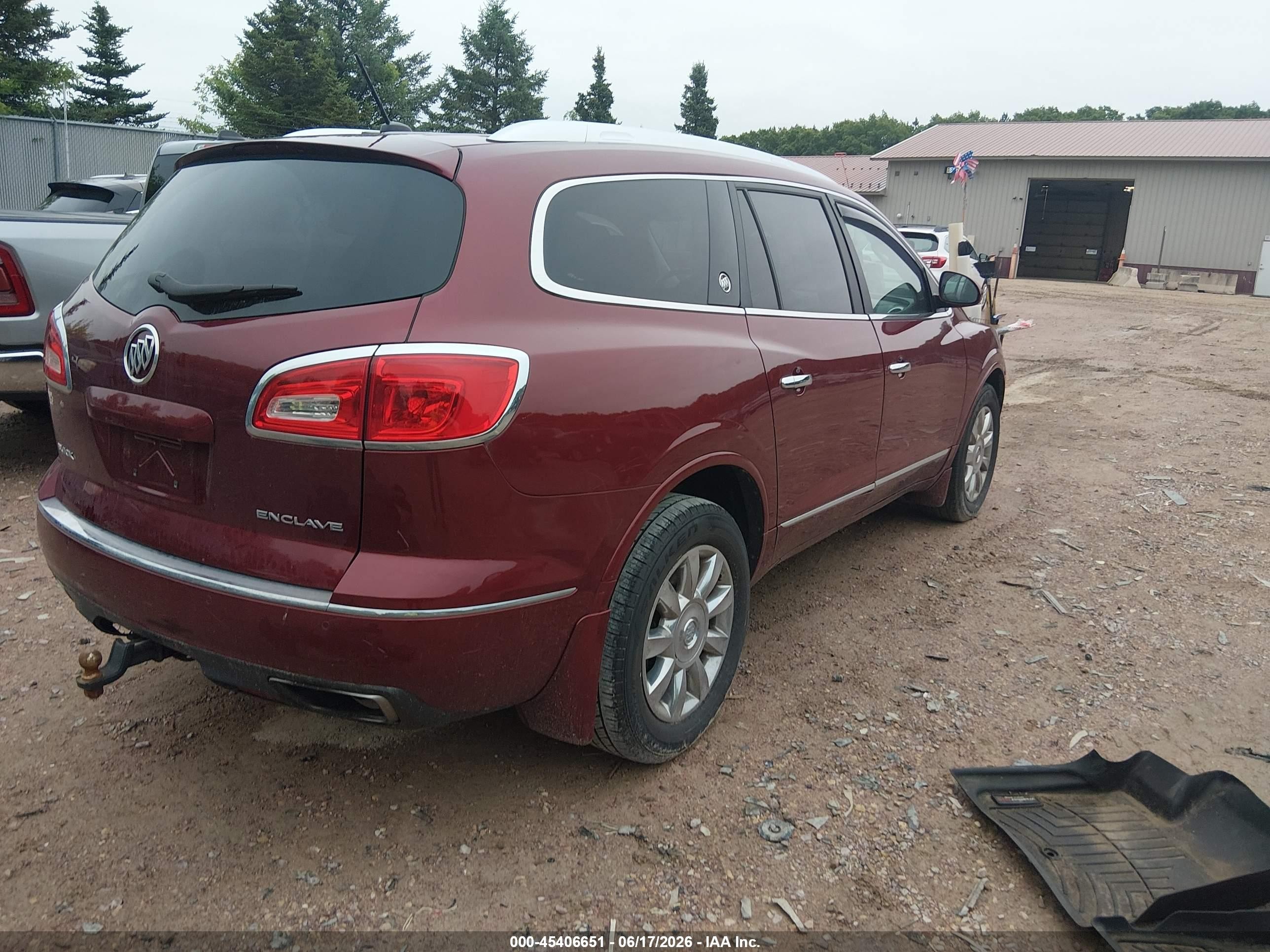 2015 Buick Enclave Leather Maroon vin: 5GAKRBKD0FJ153413