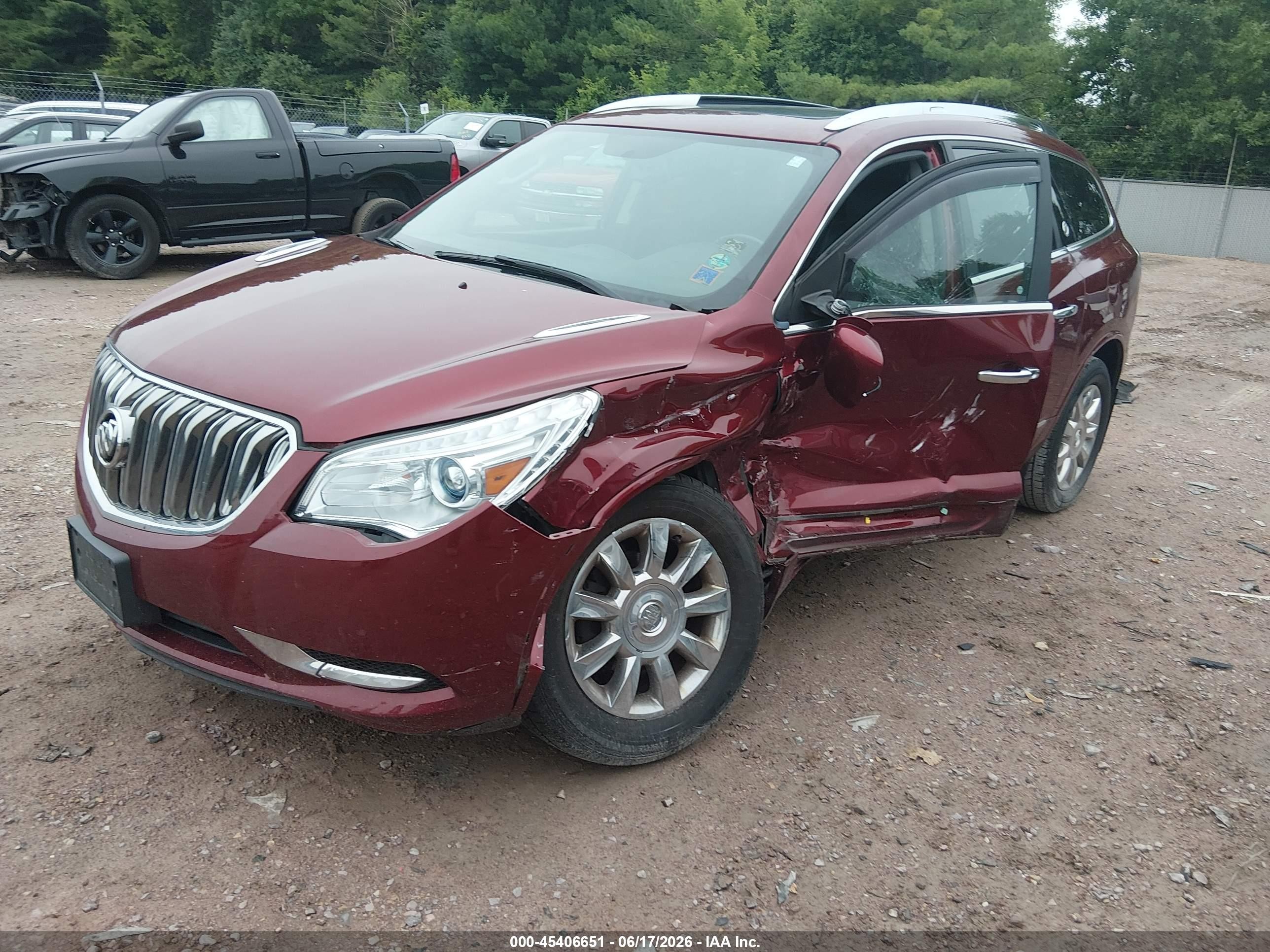 2015 Buick Enclave Leather Maroon vin: 5GAKRBKD0FJ153413