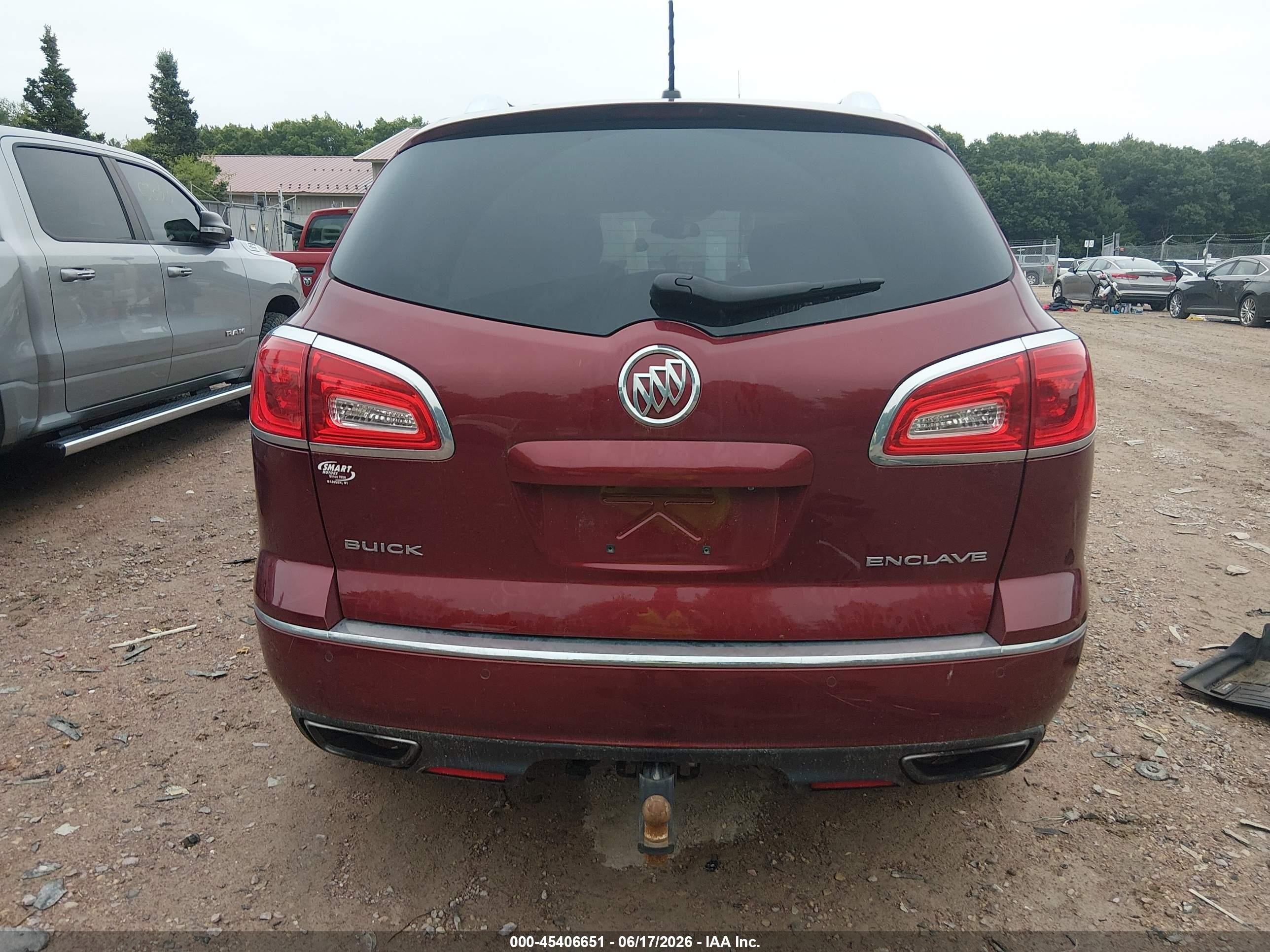 2015 Buick Enclave Leather Maroon vin: 5GAKRBKD0FJ153413