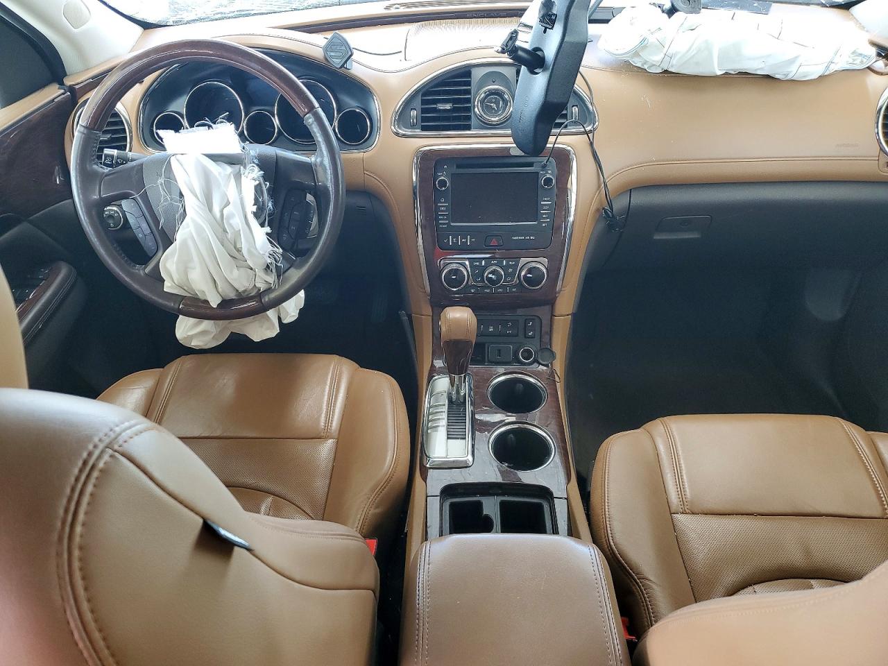 2015 Buick Enclave White vin: 5GAKRBKD0FJ282848
