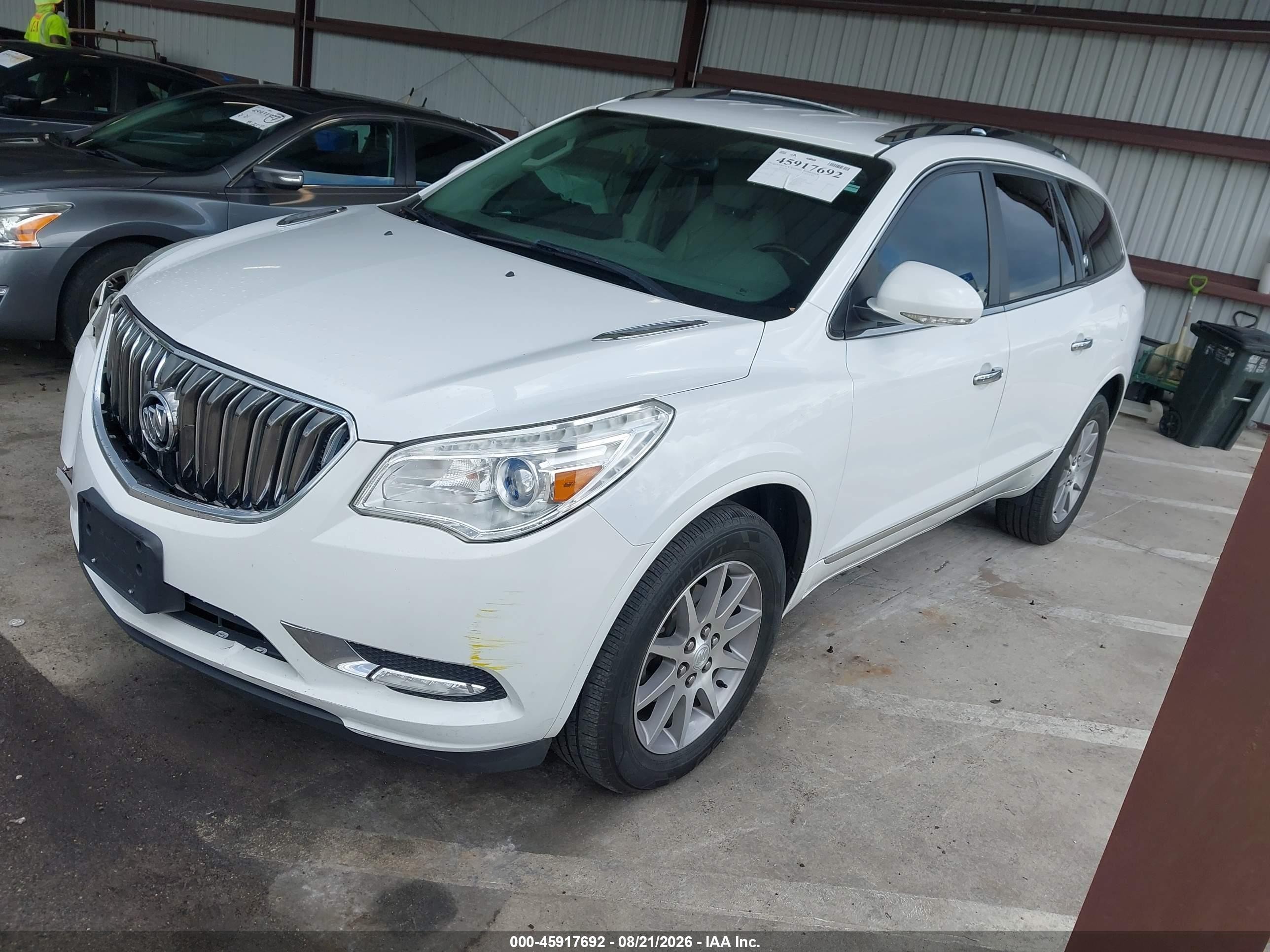 2017 Buick Enclave Leather Белый vin: 5GAKRBKD0HJ114596