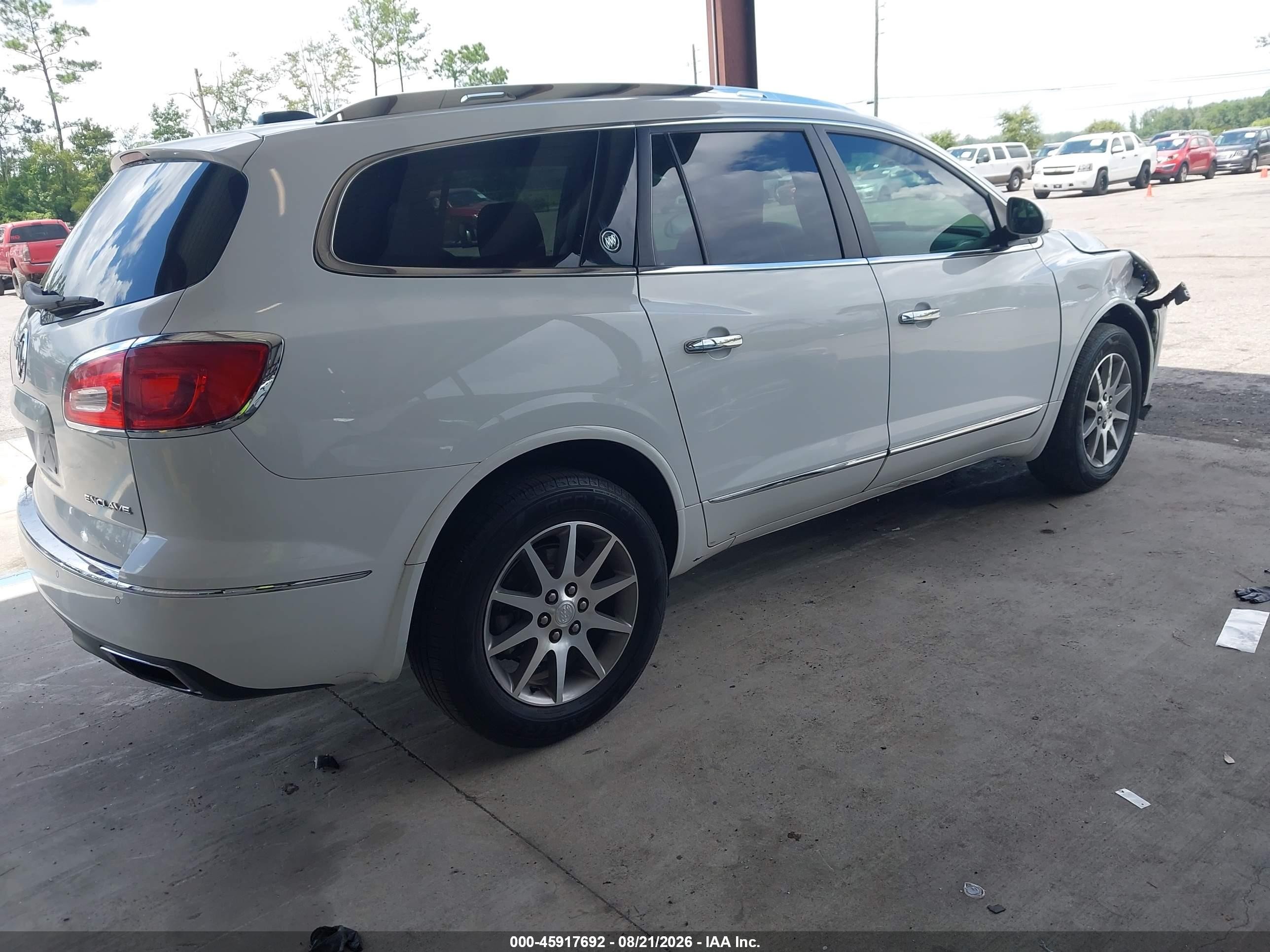 2017 Buick Enclave Leather Белый vin: 5GAKRBKD0HJ114596