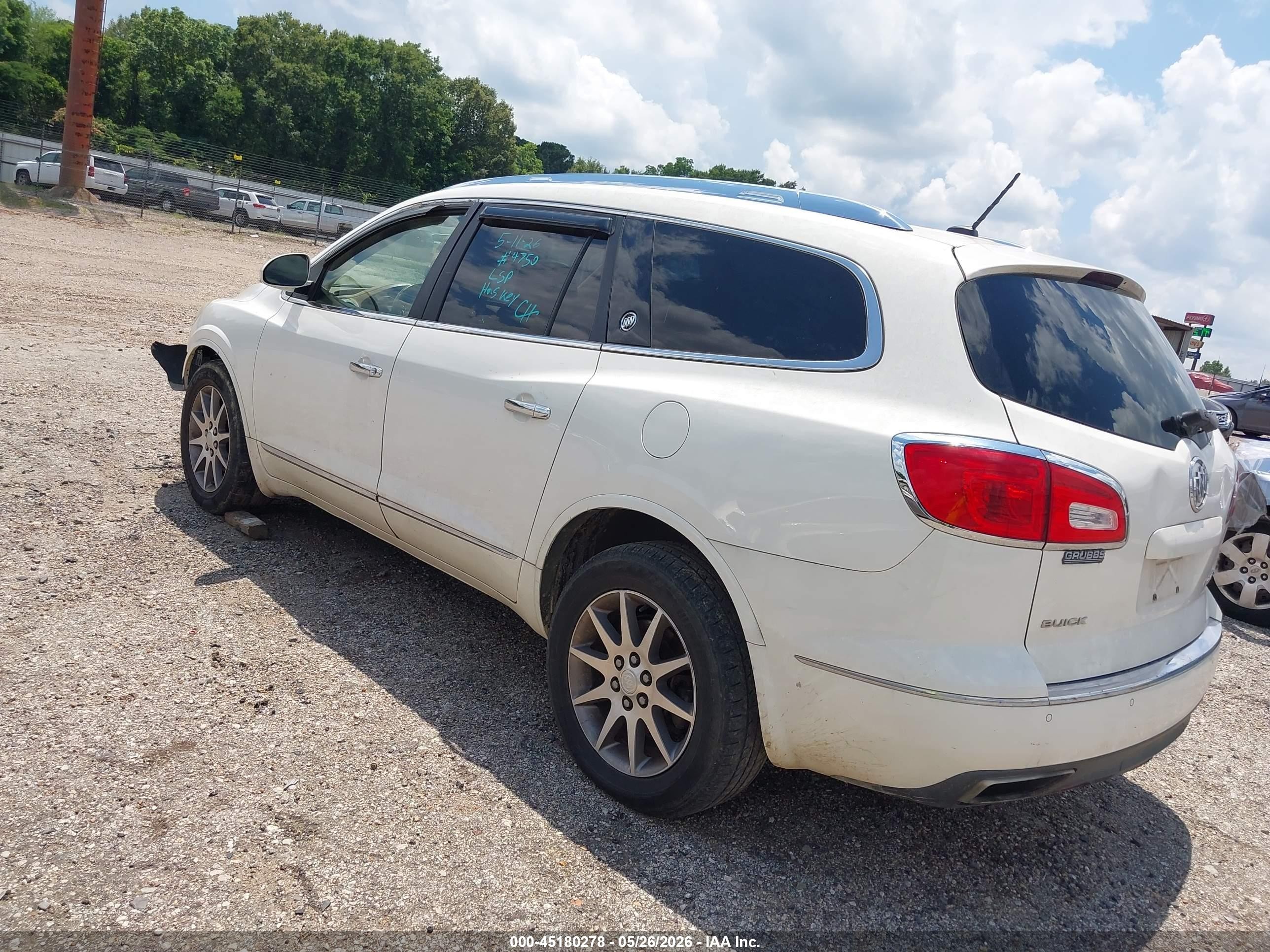 2015 Buick Enclave Leather White vin: 5GAKRBKD1FJ259921