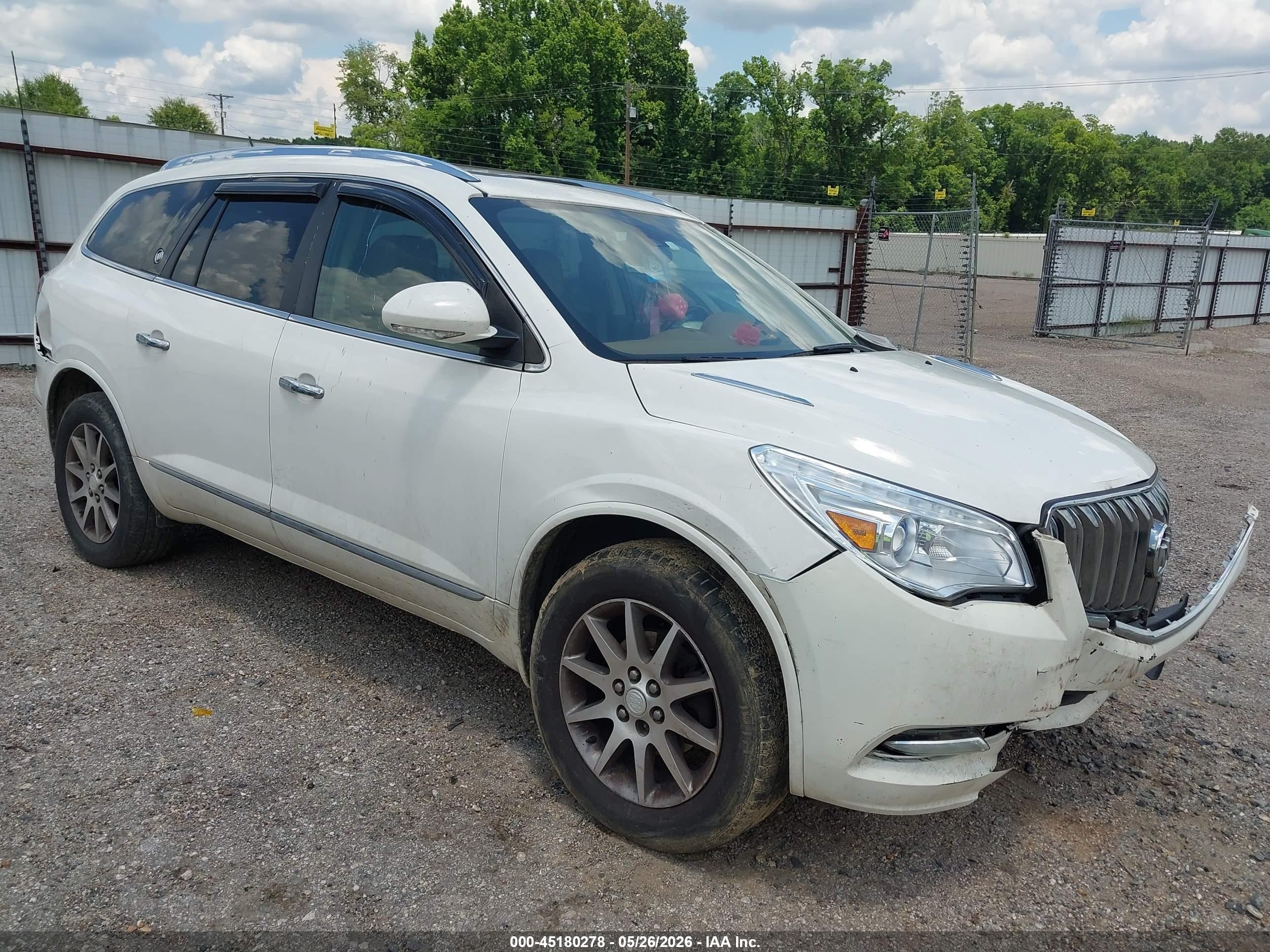 2015 Buick Enclave Leather White vin: 5GAKRBKD1FJ259921