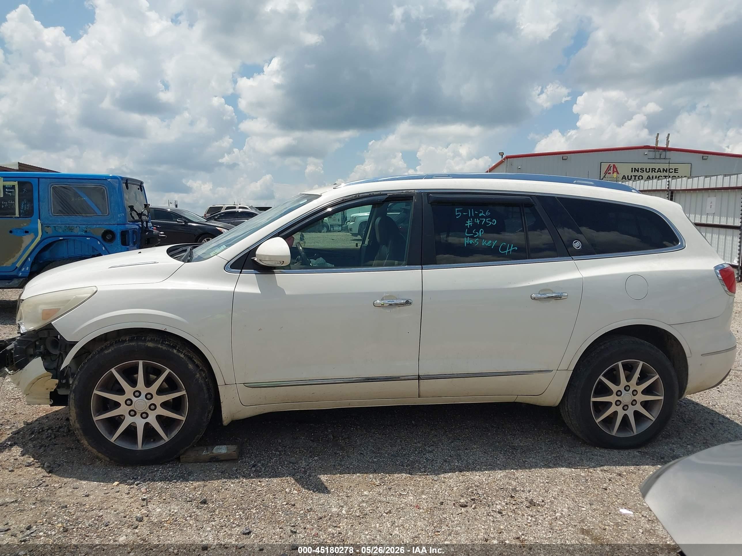 2015 Buick Enclave Leather White vin: 5GAKRBKD1FJ259921