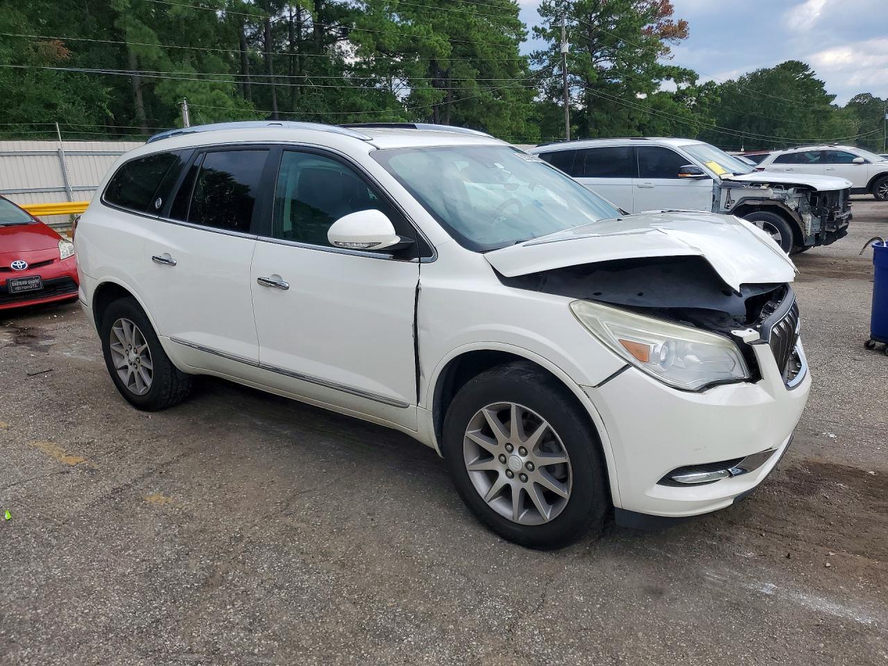 2015 Buick Enclave White vin: 5GAKRBKD1FJ273494