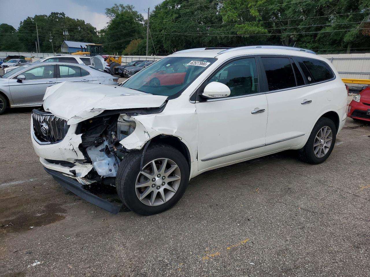 2015 Buick Enclave White vin: 5GAKRBKD1FJ273494