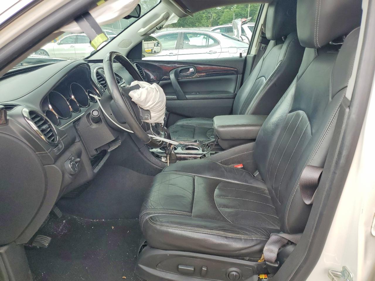 2015 Buick Enclave White vin: 5GAKRBKD1FJ273494