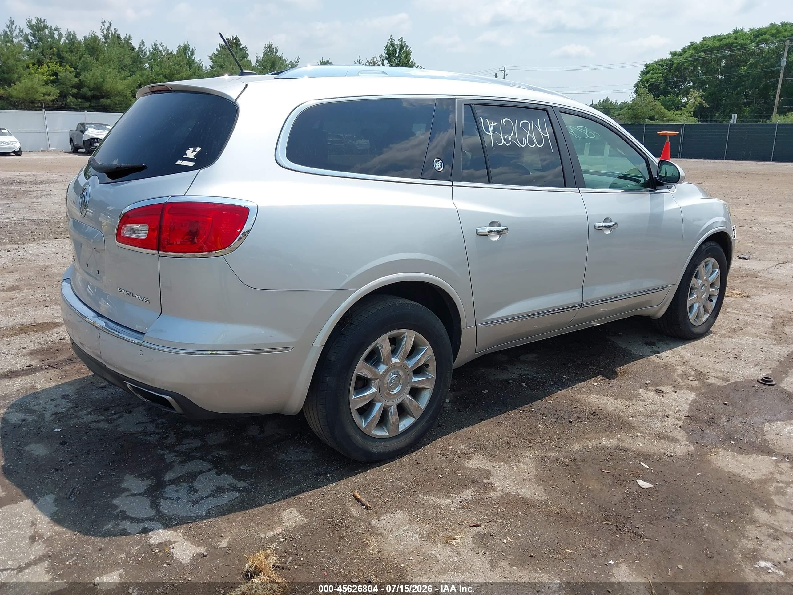 2015 Buick Enclave Leather Silver vin: 5GAKRBKD1FJ387947