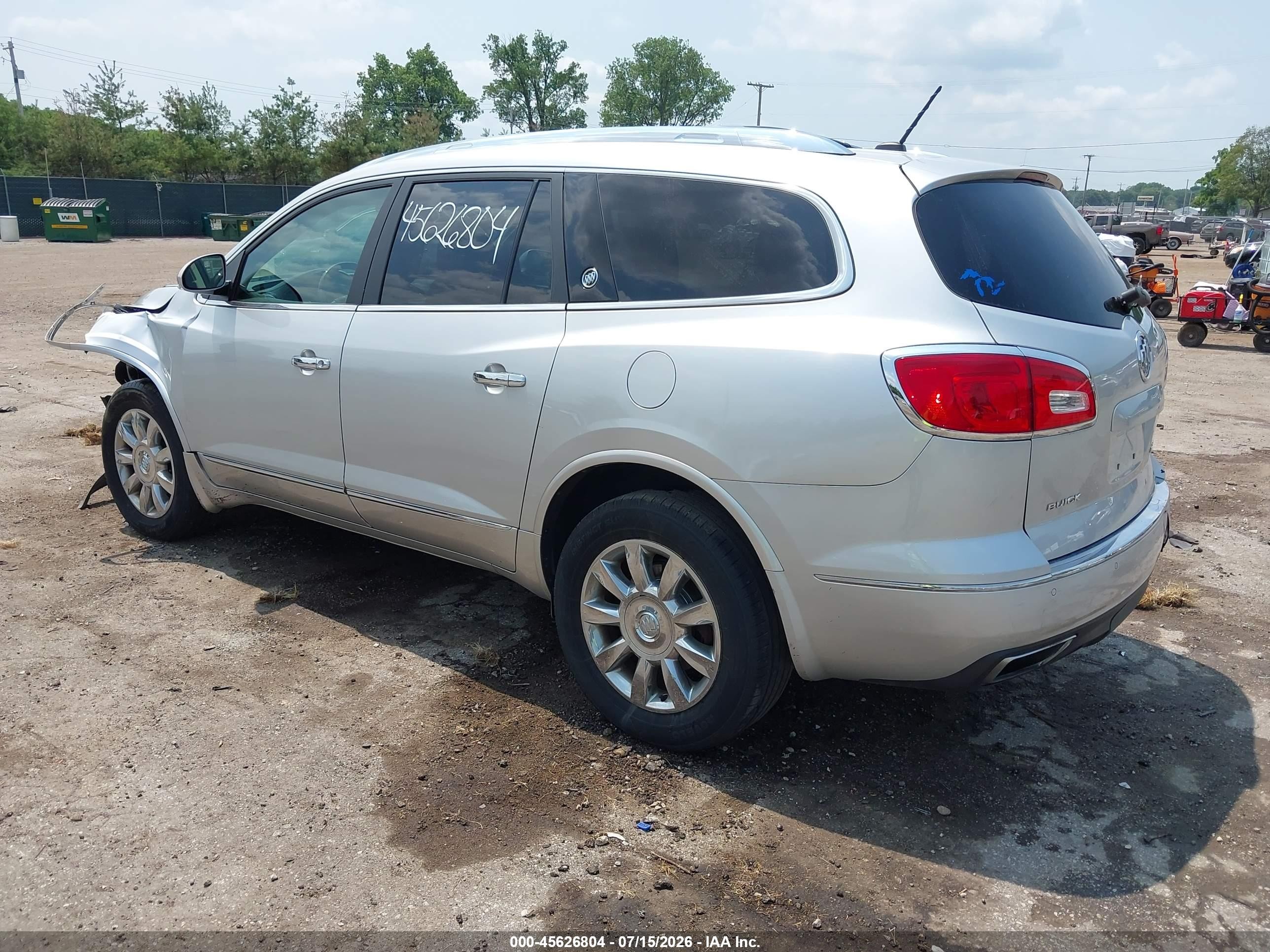 2015 Buick Enclave Leather Silver vin: 5GAKRBKD1FJ387947