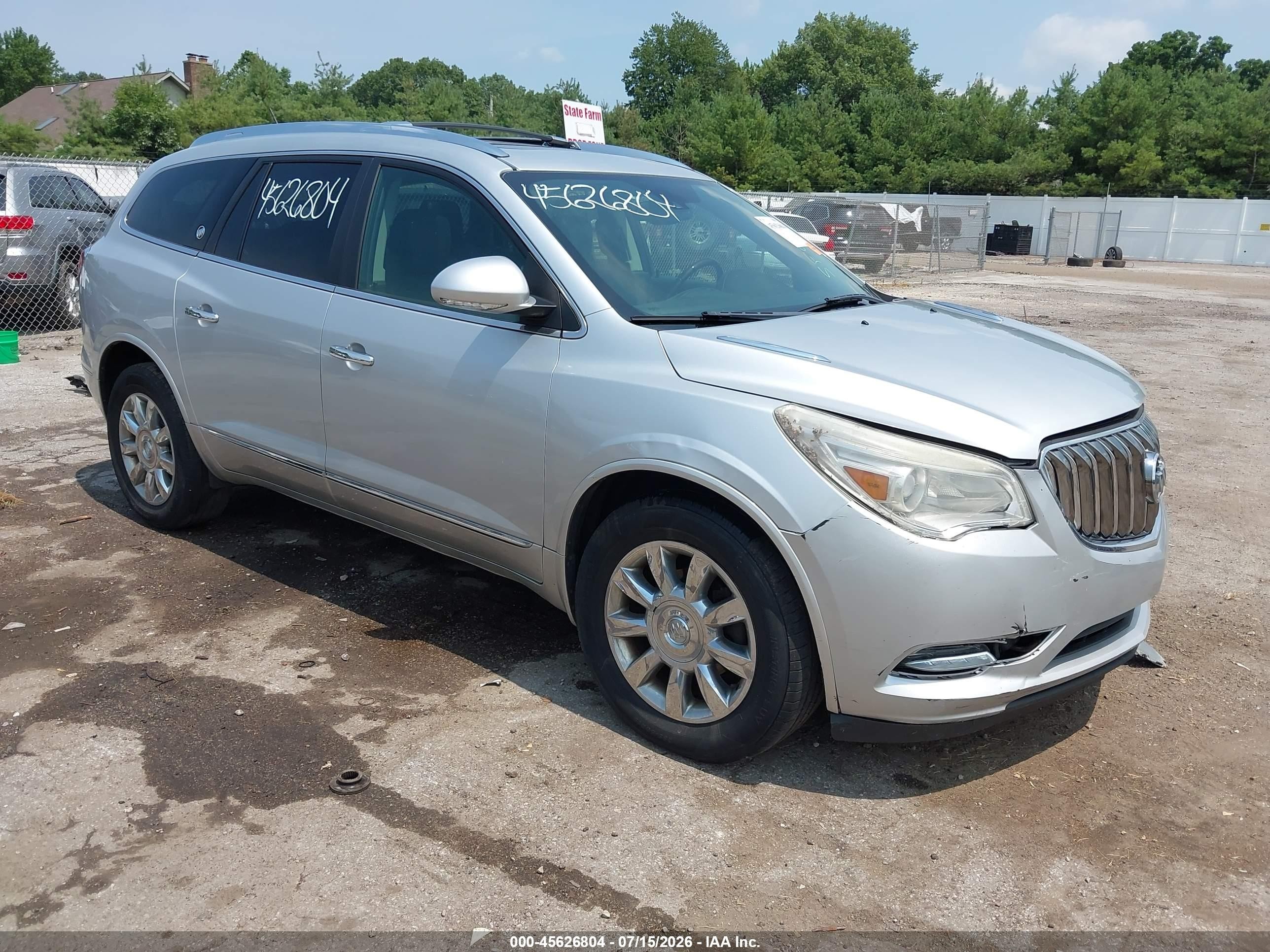 2015 Buick Enclave Leather Silver vin: 5GAKRBKD1FJ387947