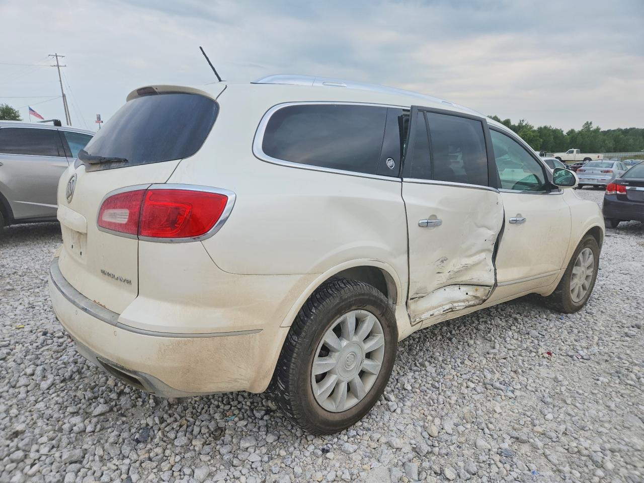 2014 Buick Enclave Белый vin: 5GAKRBKD2EJ192809