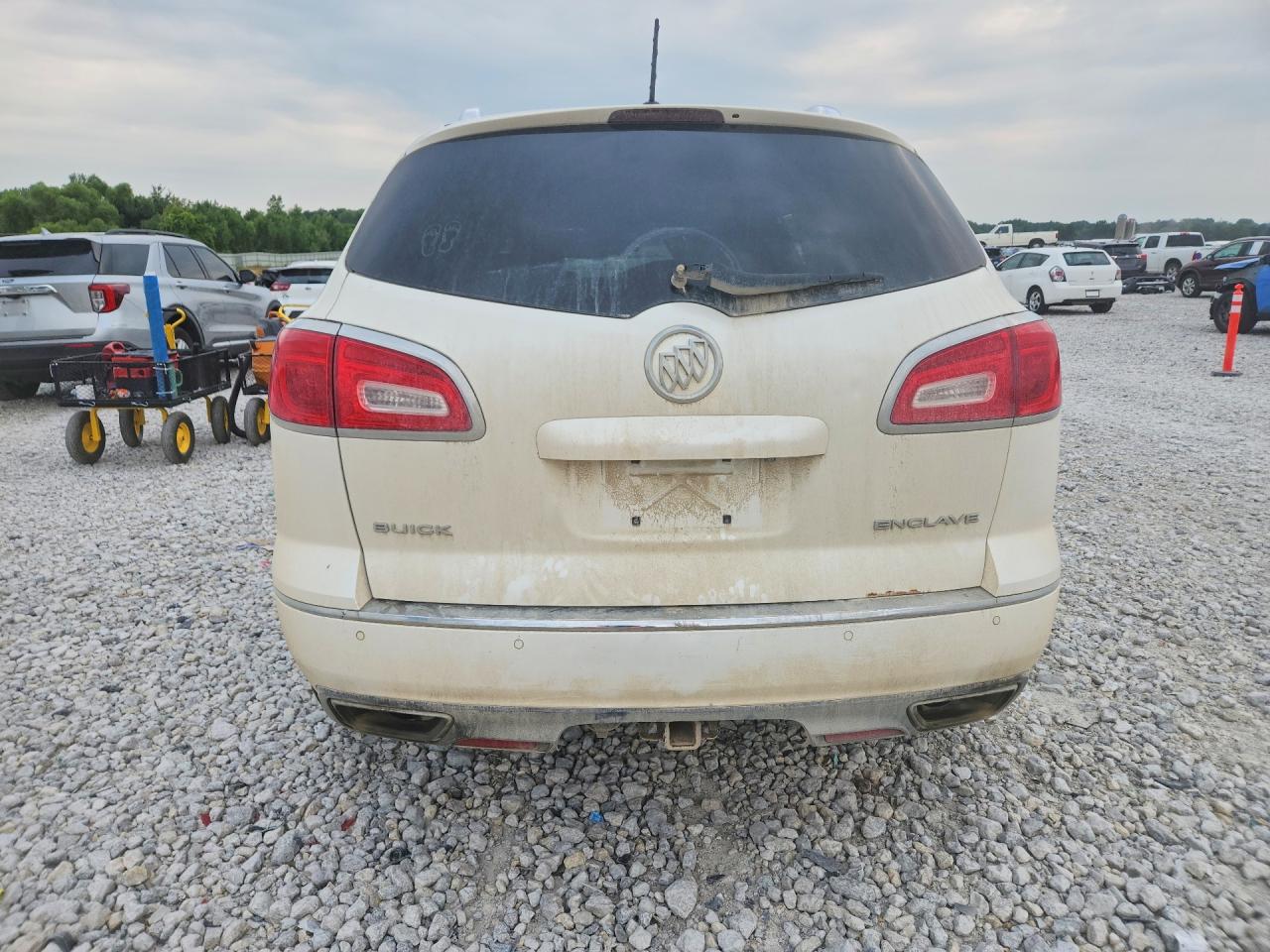 2014 Buick Enclave Белый vin: 5GAKRBKD2EJ192809