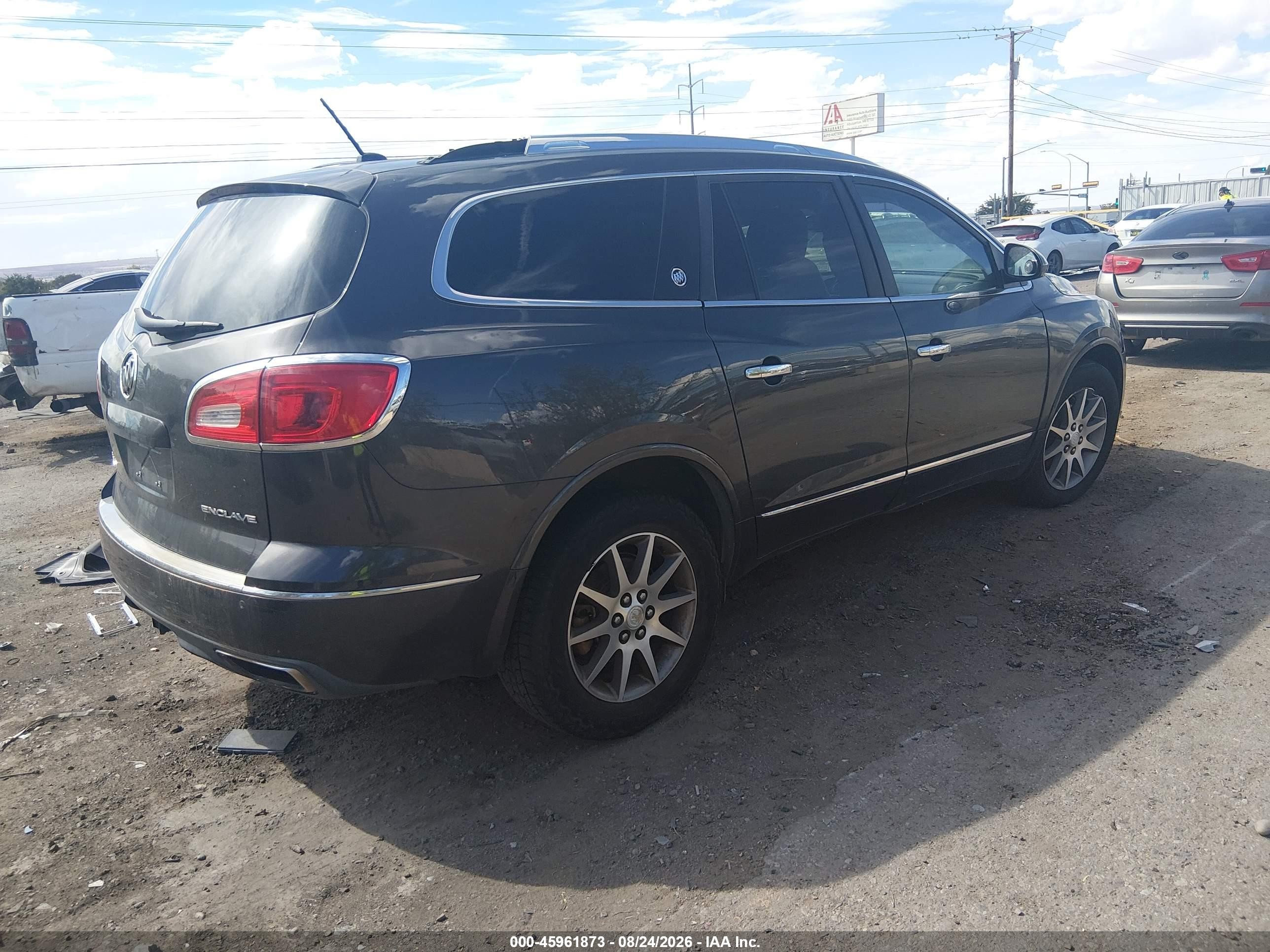 2014 Buick Enclave Leather Gray vin: 5GAKRBKD2EJ239840