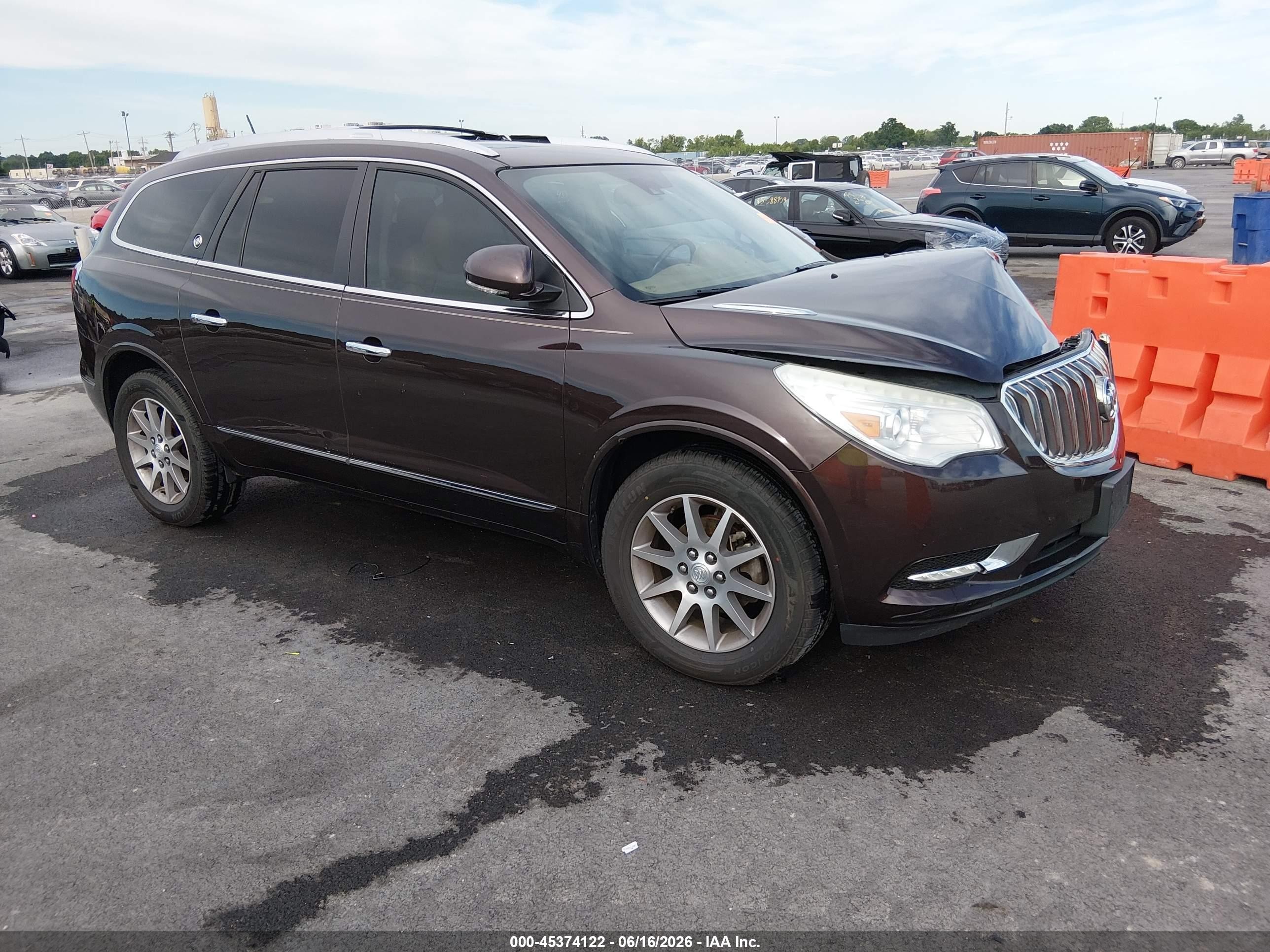 2015 Buick Enclave Leather Brown vin: 5GAKRBKD2FJ351927