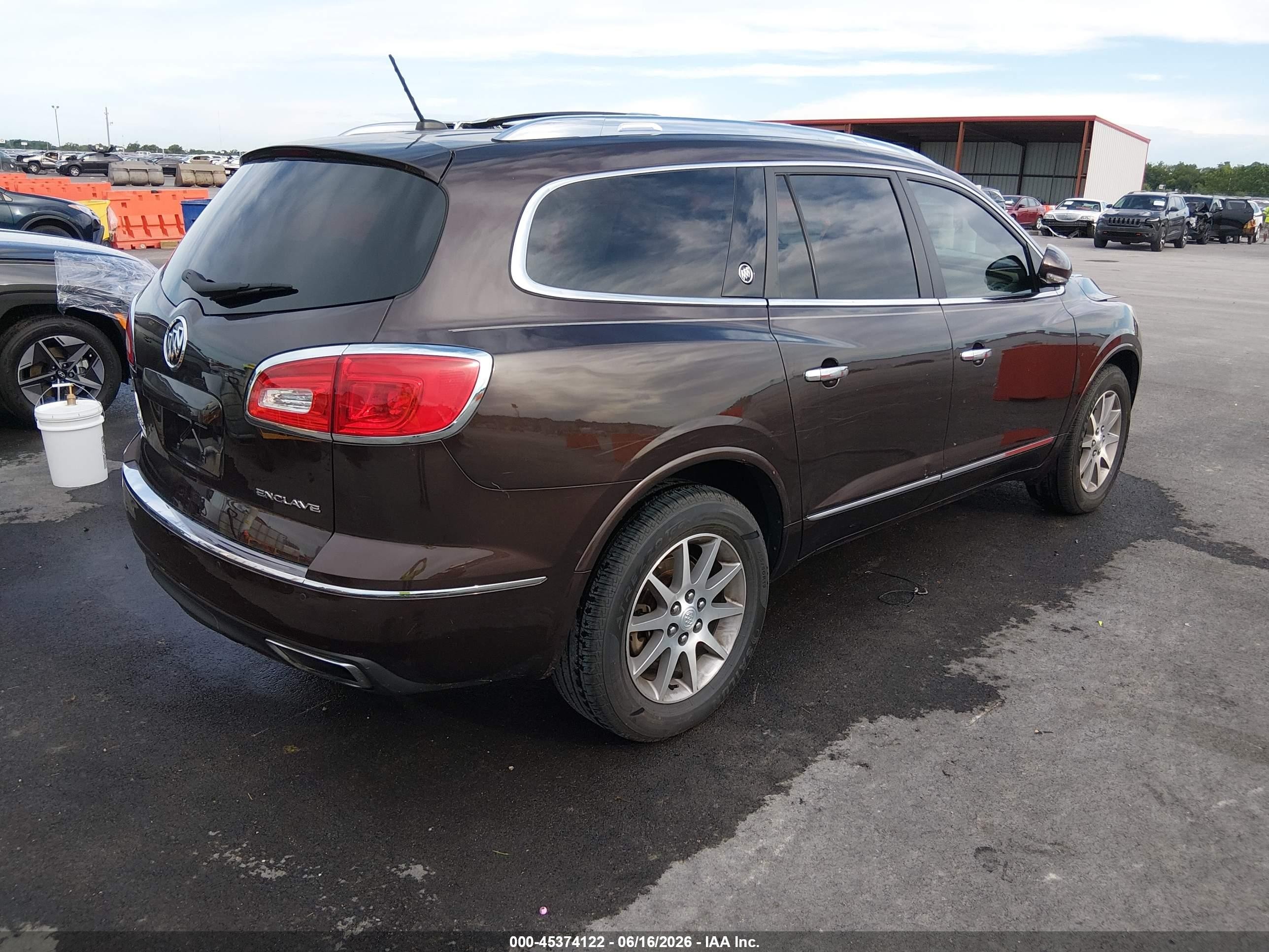 2015 Buick Enclave Leather Brown vin: 5GAKRBKD2FJ351927