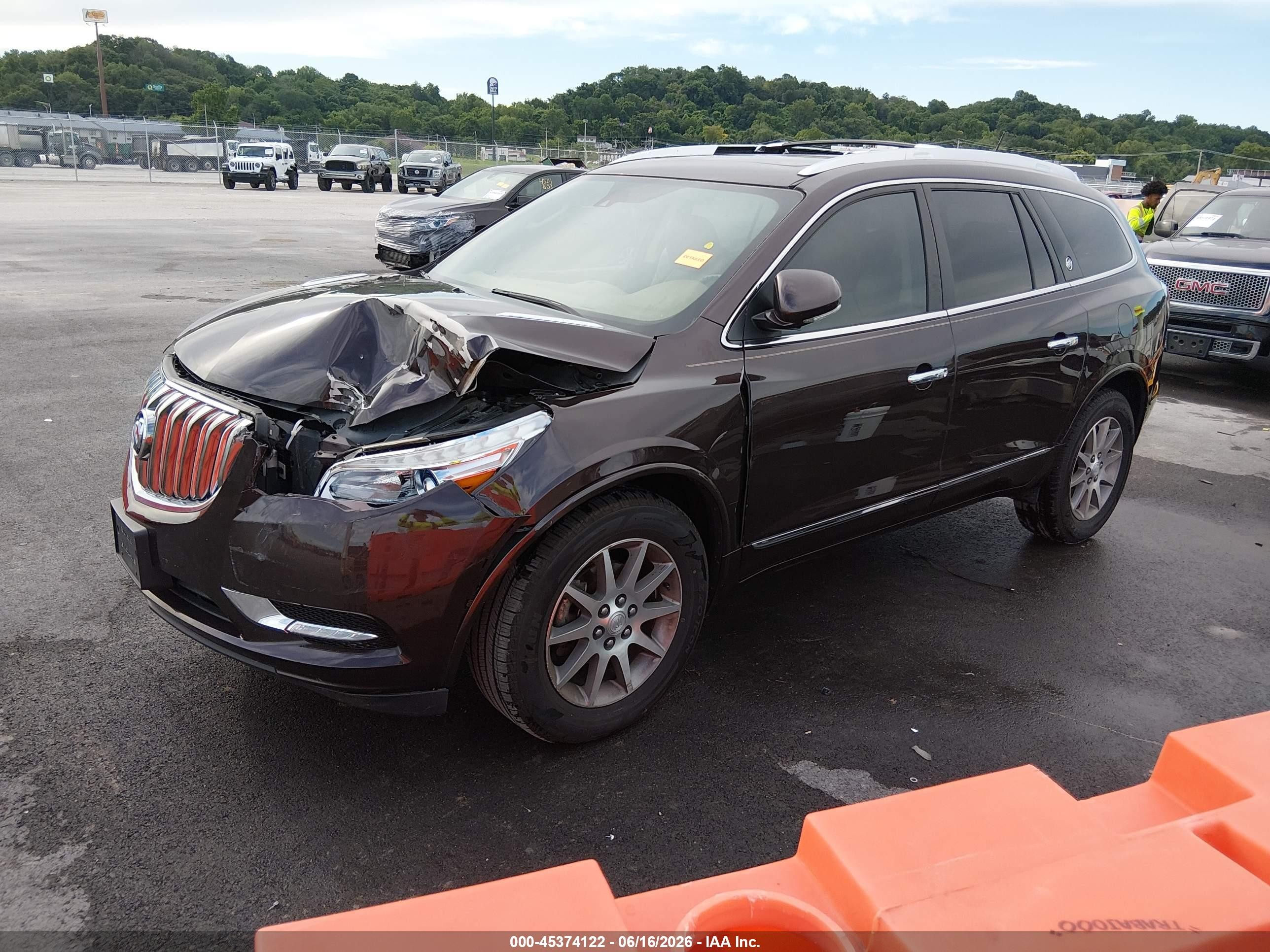 2015 Buick Enclave Leather Brown vin: 5GAKRBKD2FJ351927