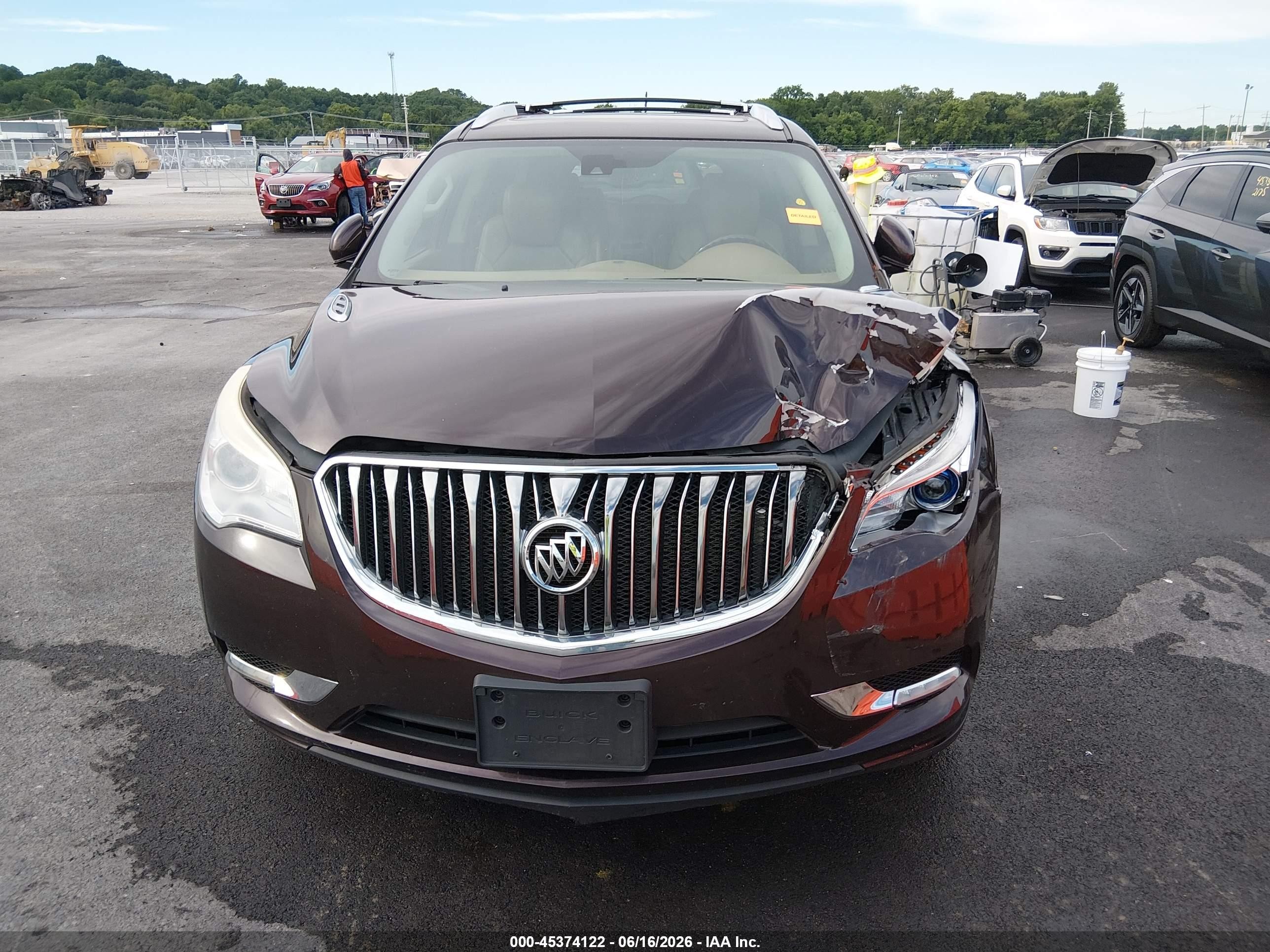 2015 Buick Enclave Leather Brown vin: 5GAKRBKD2FJ351927