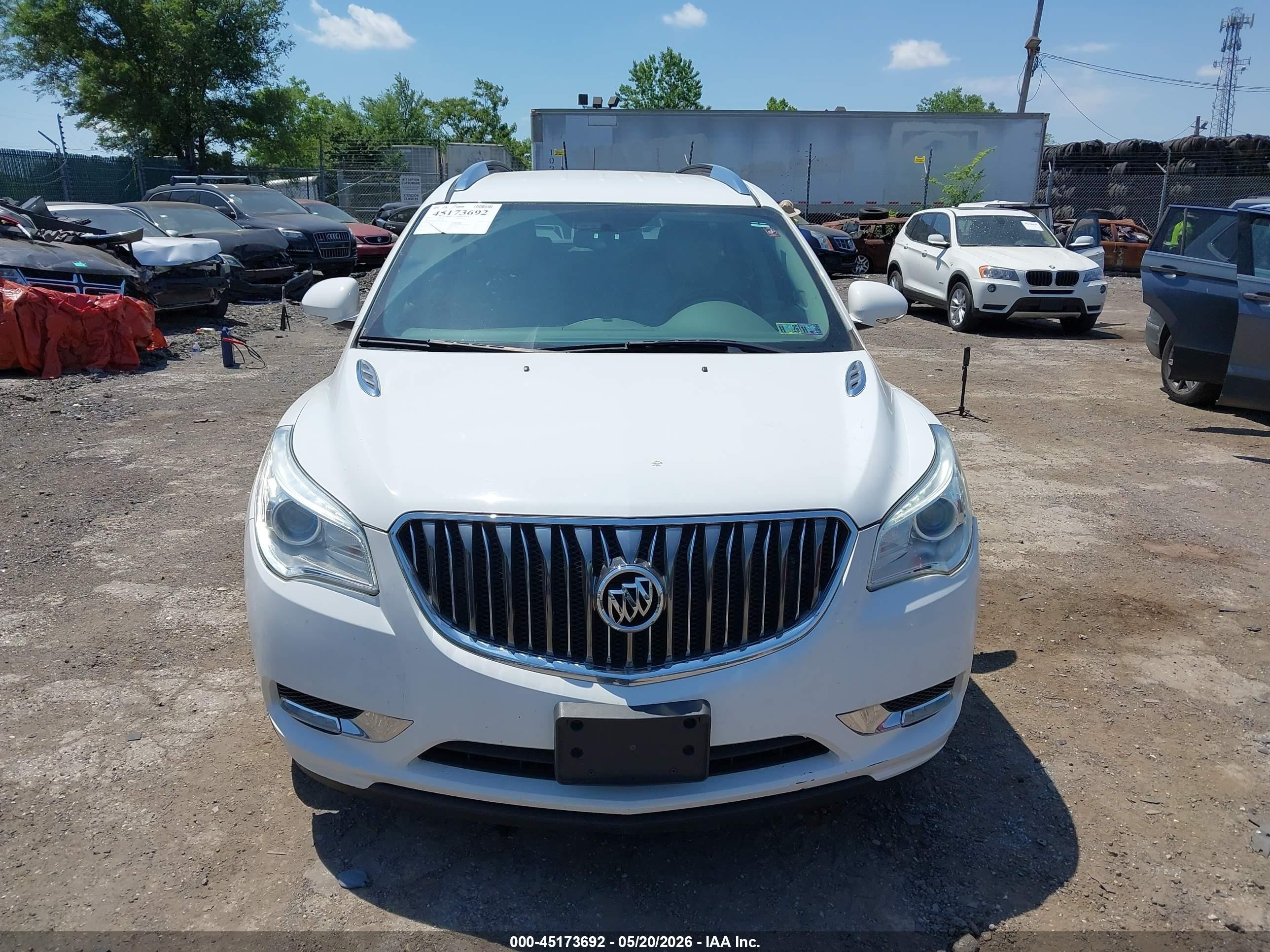 2017 Buick Enclave Leather Белый vin: 5GAKRBKD2HJ350165