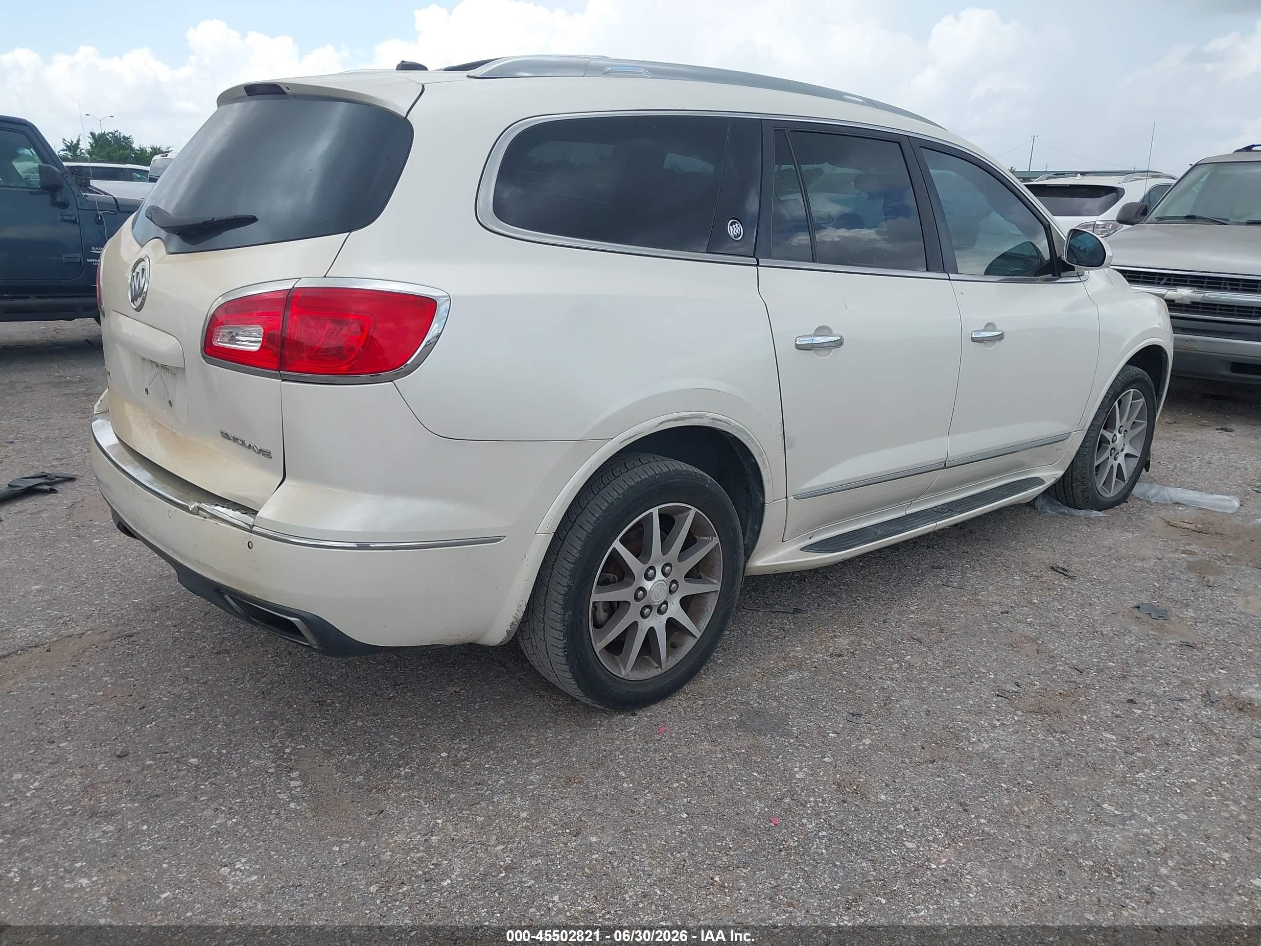 2014 Buick Enclave Leather White vin: 5GAKRBKD3EJ253505