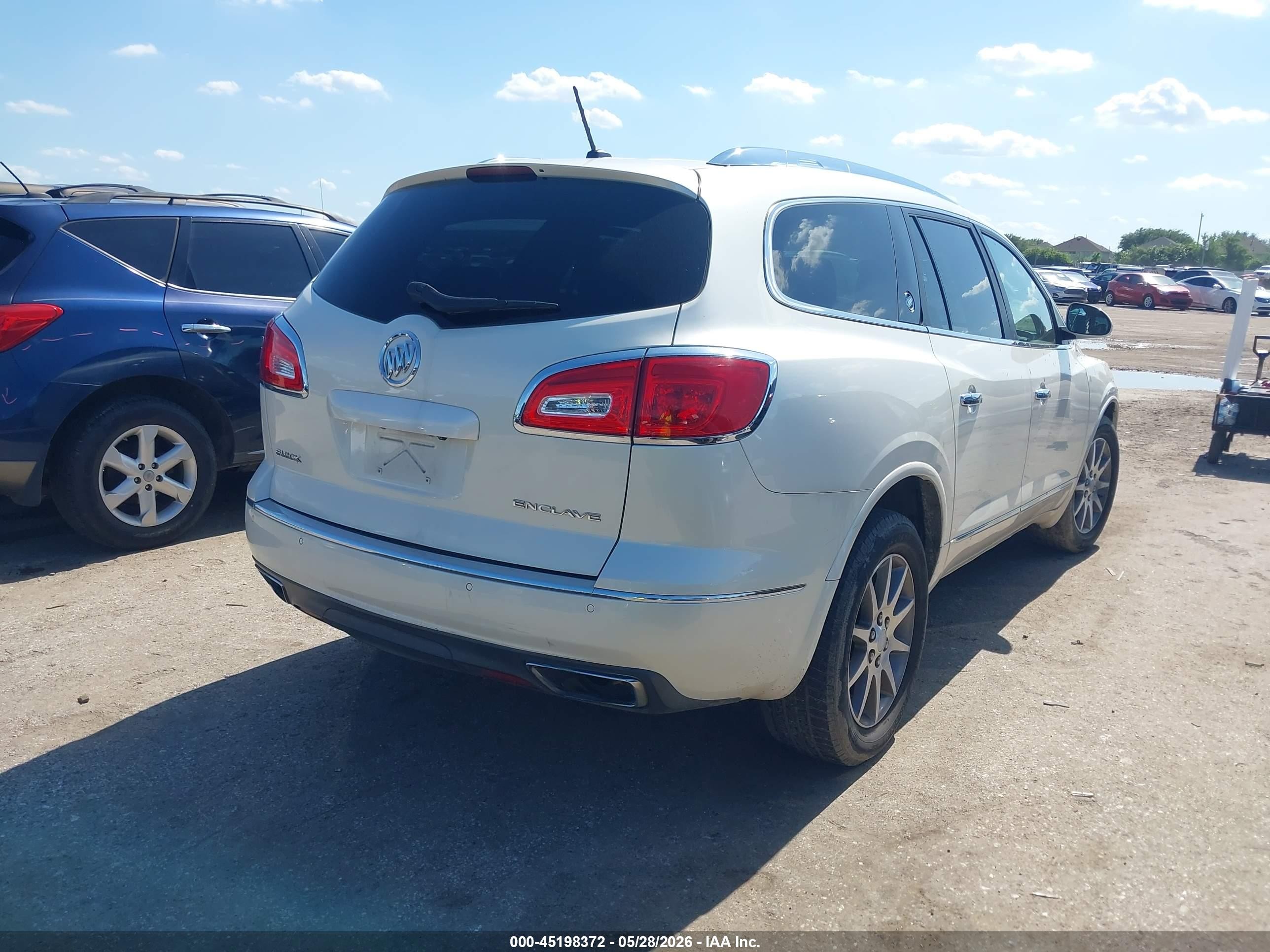 2015 Buick Enclave Leather White vin: 5GAKRBKD3FJ150781