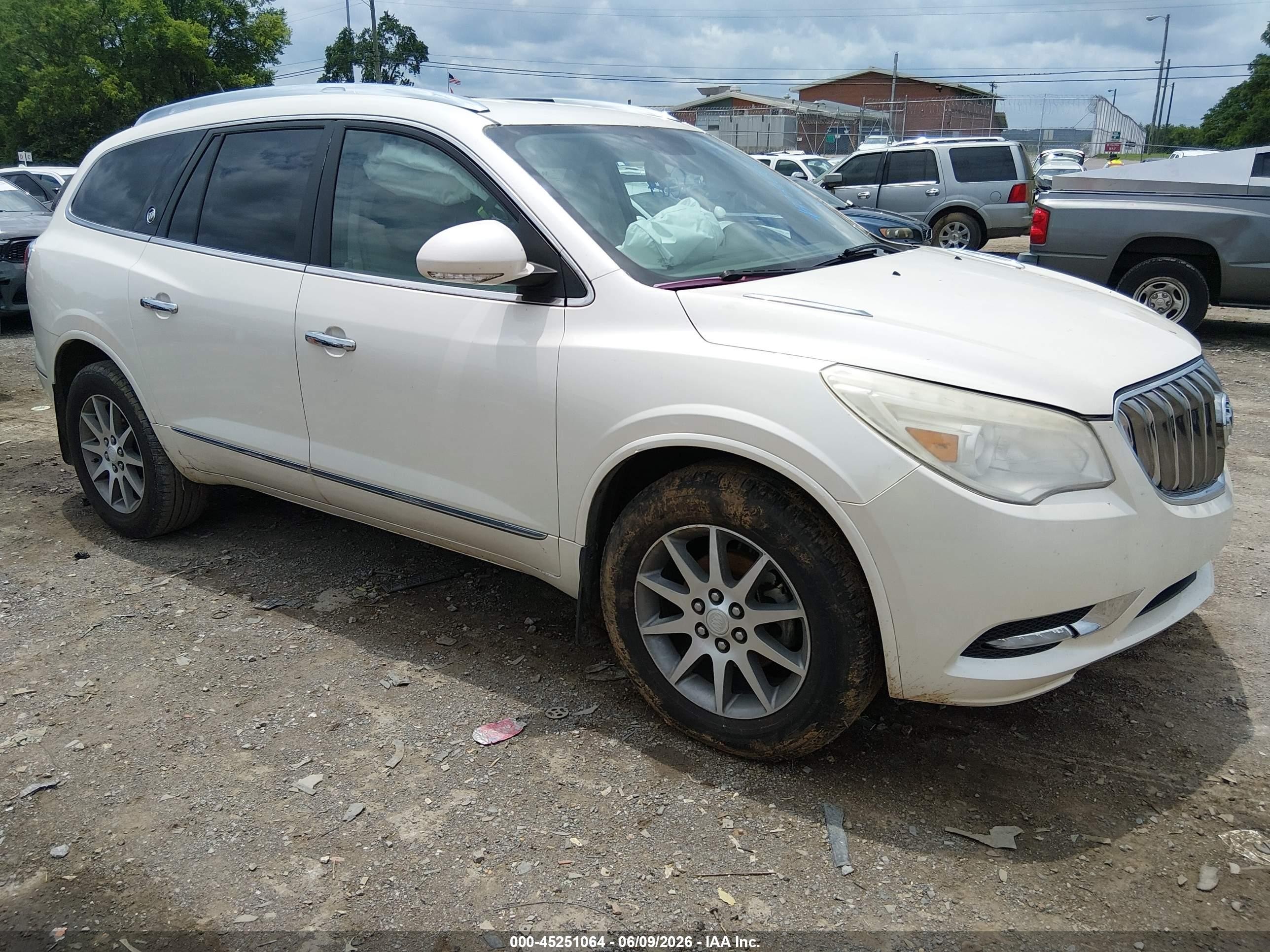 2015 Buick Enclave Leather White vin: 5GAKRBKD3FJ212261