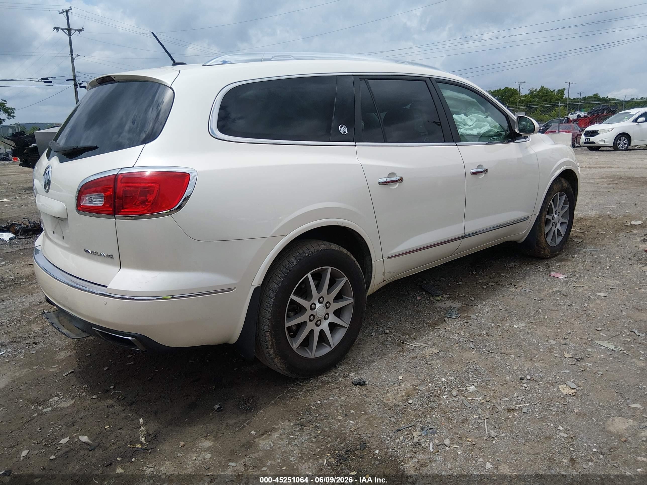 2015 Buick Enclave Leather White vin: 5GAKRBKD3FJ212261