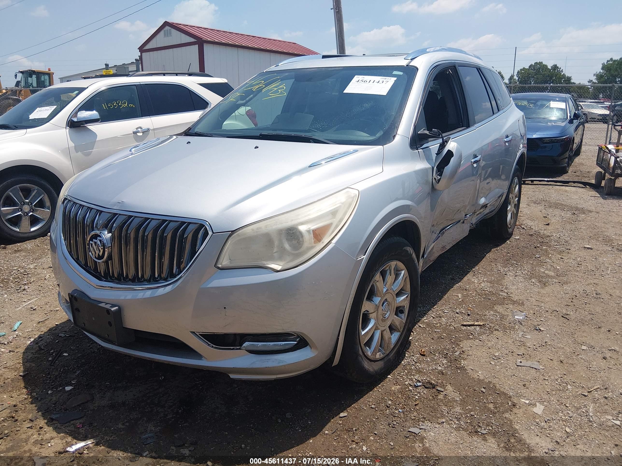 2015 Buick Enclave Leather Silver vin: 5GAKRBKD3FJ305779