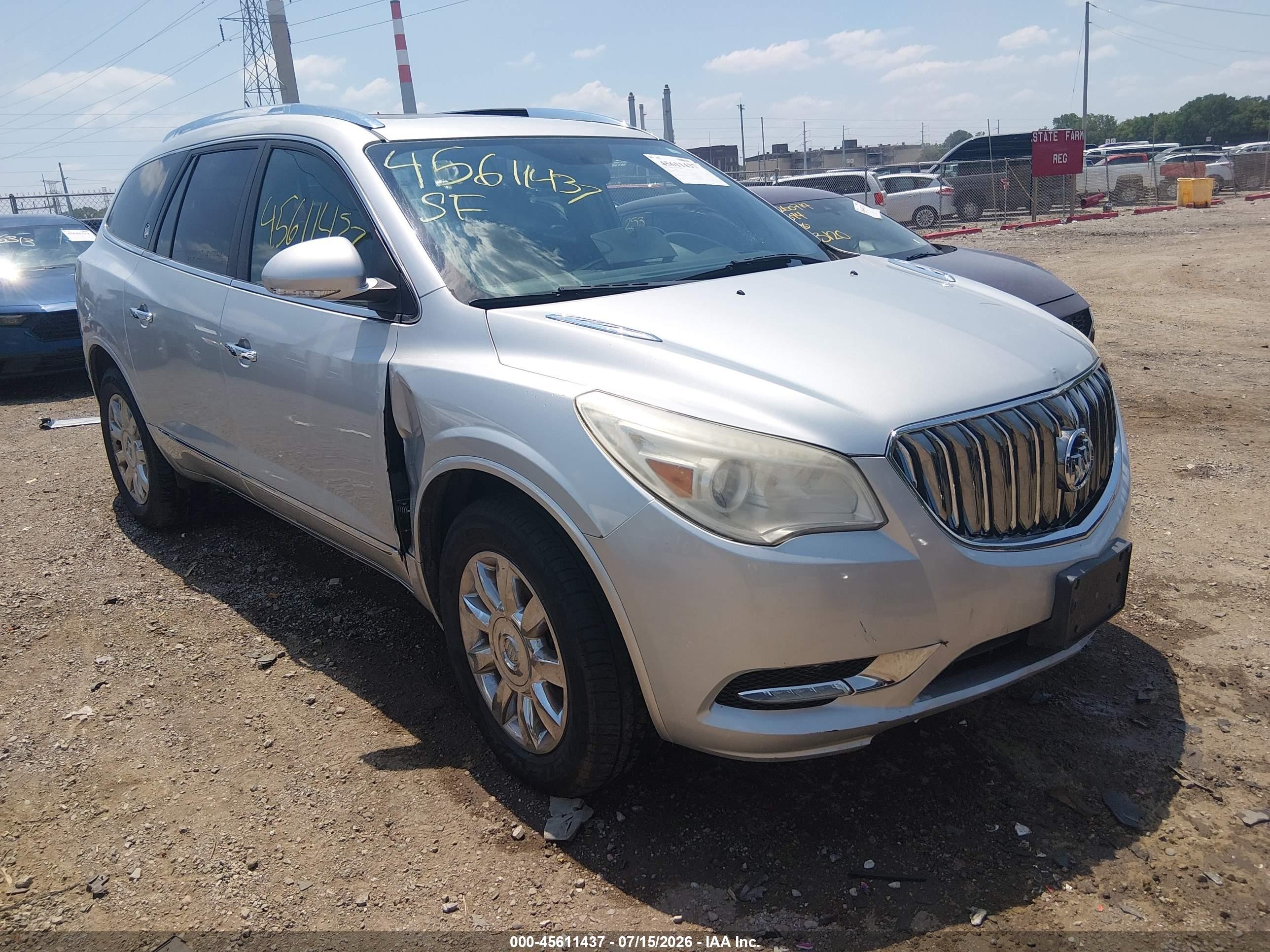 2015 Buick Enclave Leather Silver vin: 5GAKRBKD3FJ305779