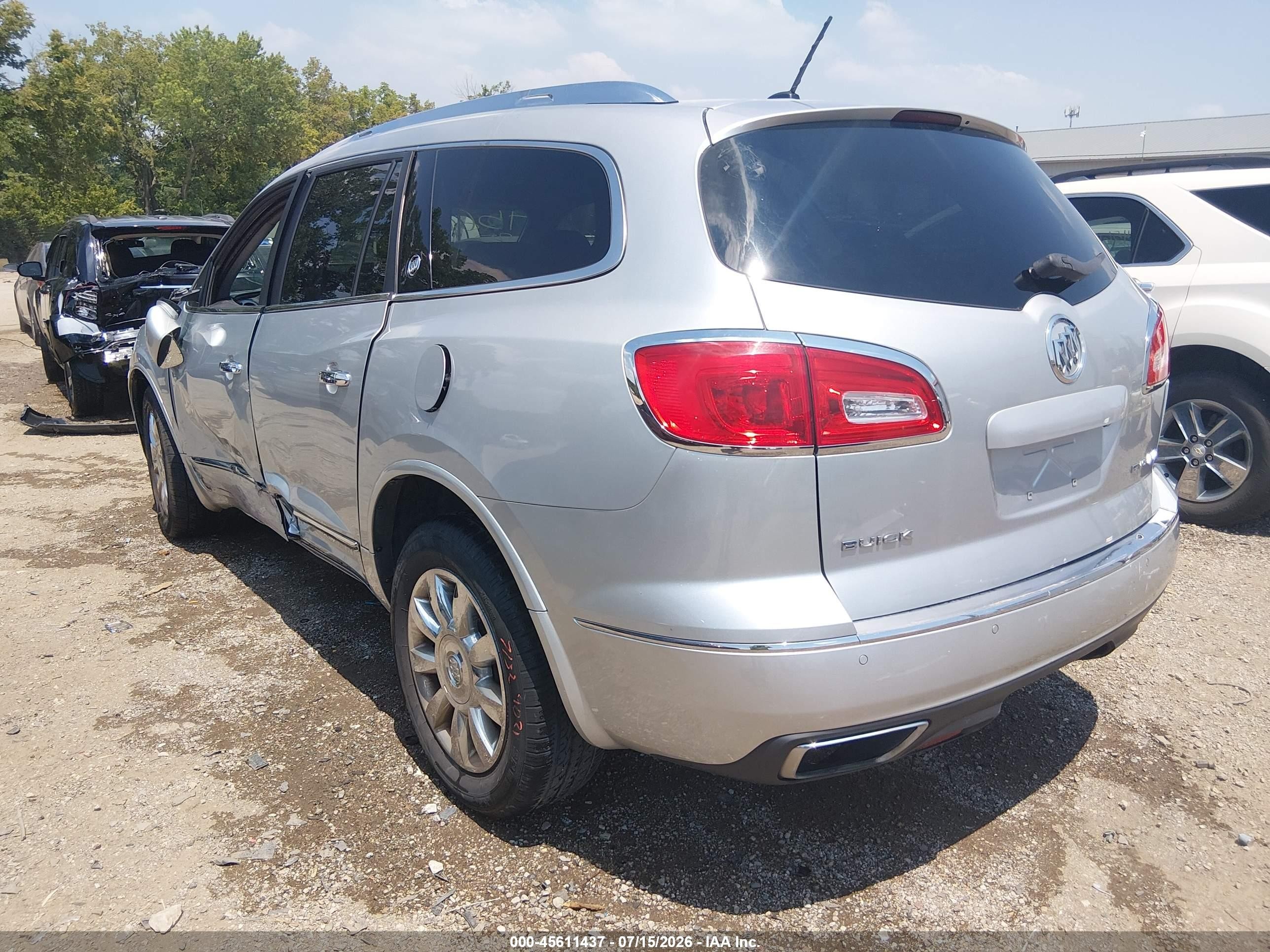2015 Buick Enclave Leather Silver vin: 5GAKRBKD3FJ305779