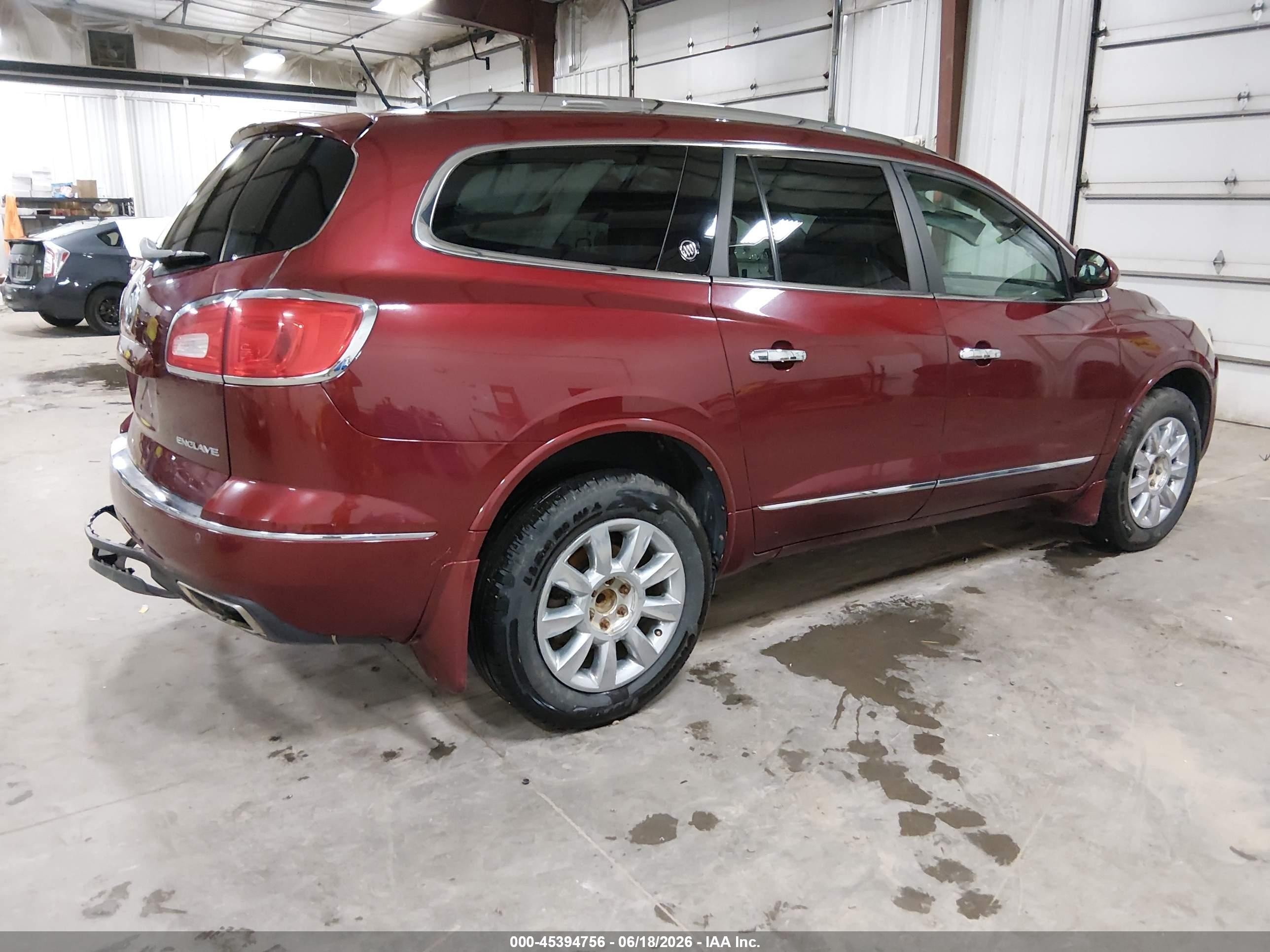2015 Buick Enclave Leather Maroon vin: 5GAKRBKD3FJ318788