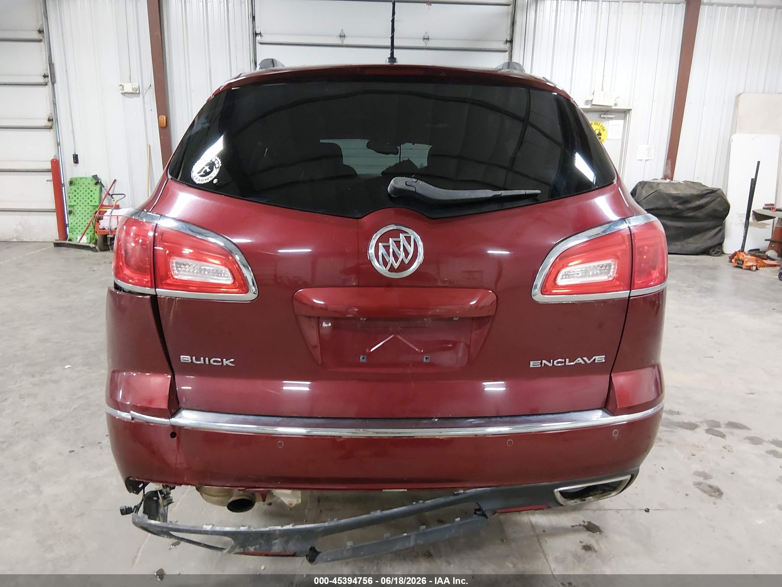 2015 Buick Enclave Leather Maroon vin: 5GAKRBKD3FJ318788