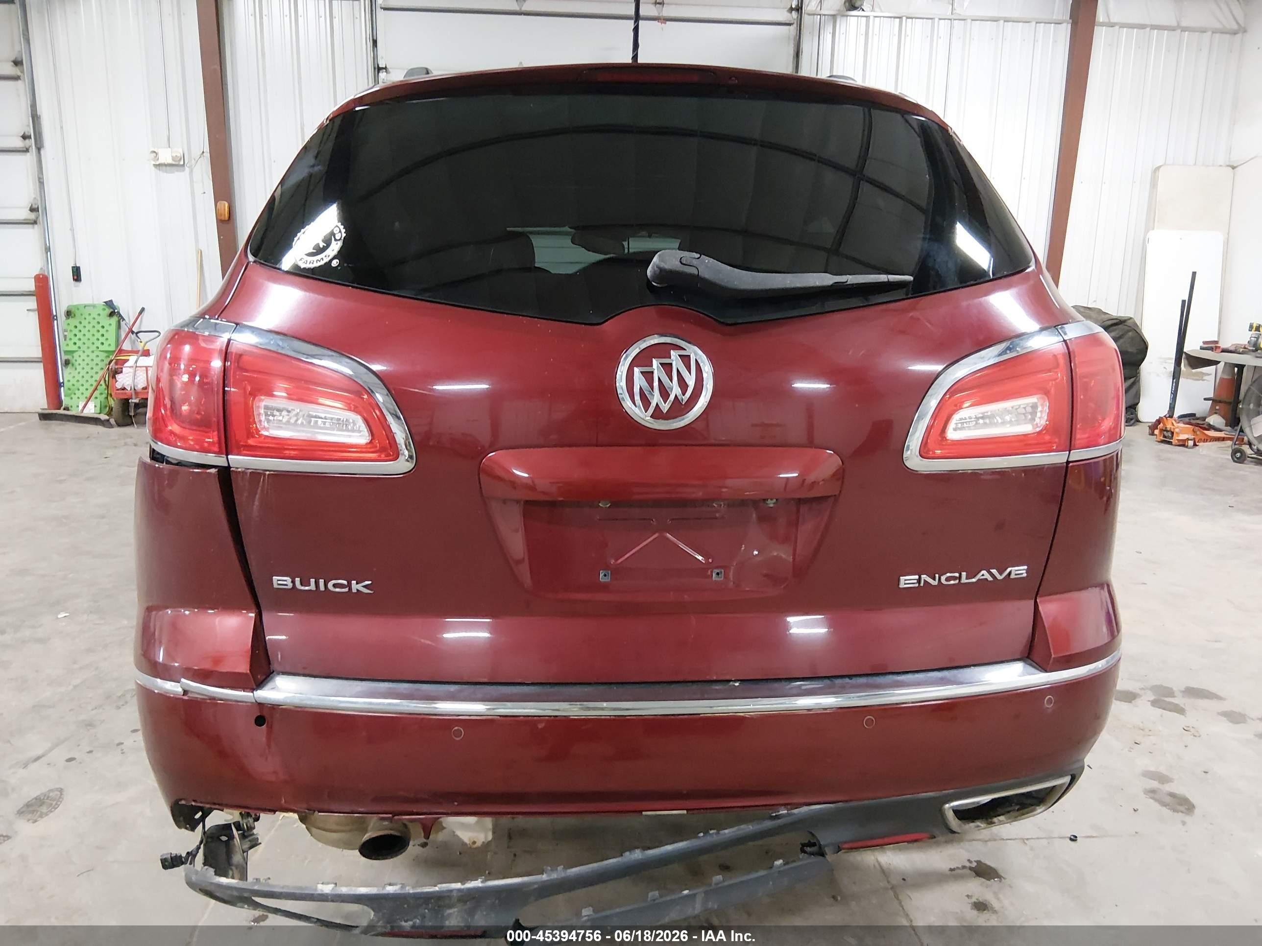 2015 Buick Enclave Leather Maroon vin: 5GAKRBKD3FJ318788