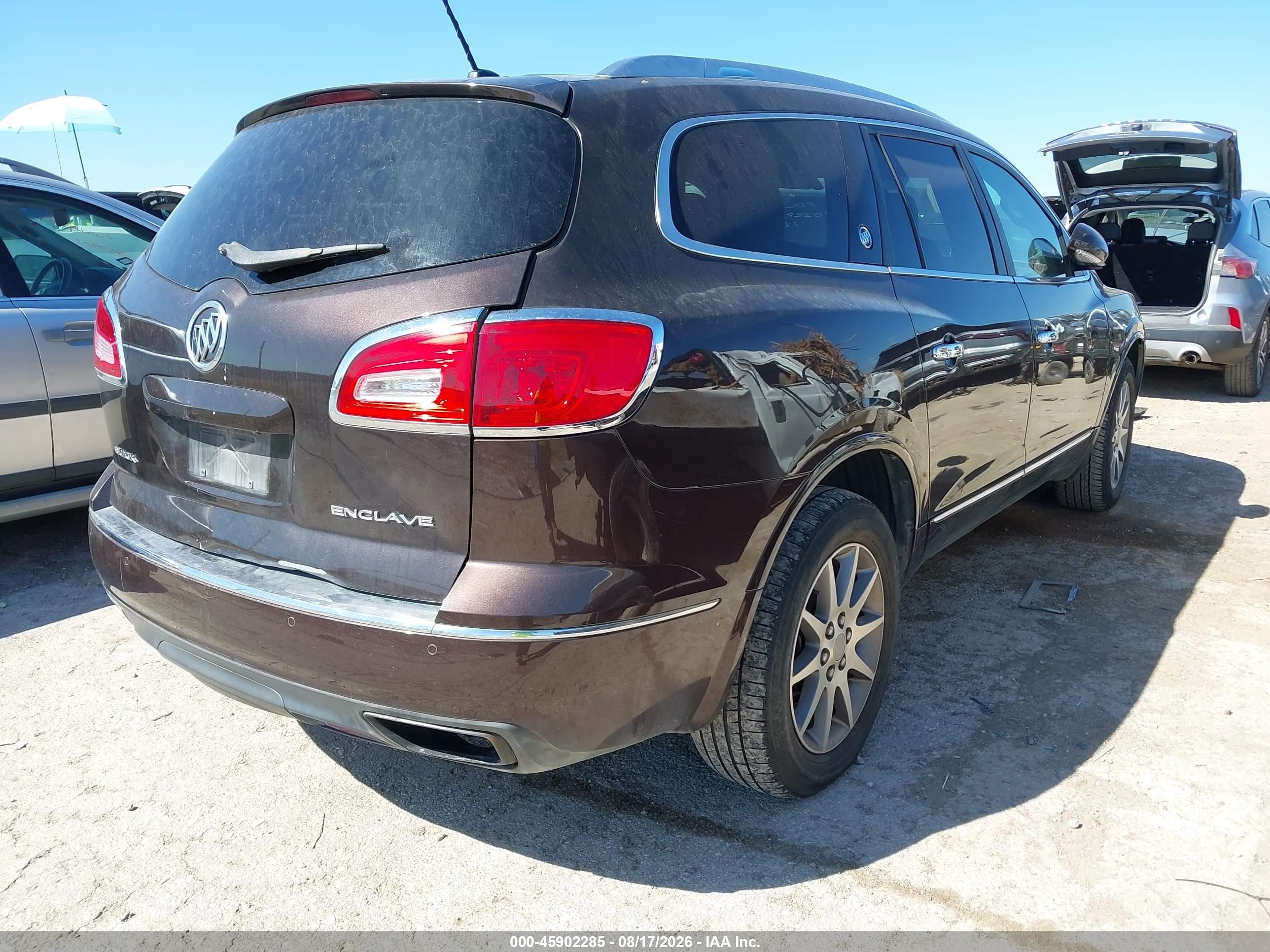 2015 Buick Enclave Leather Brown vin: 5GAKRBKD3FJ343500