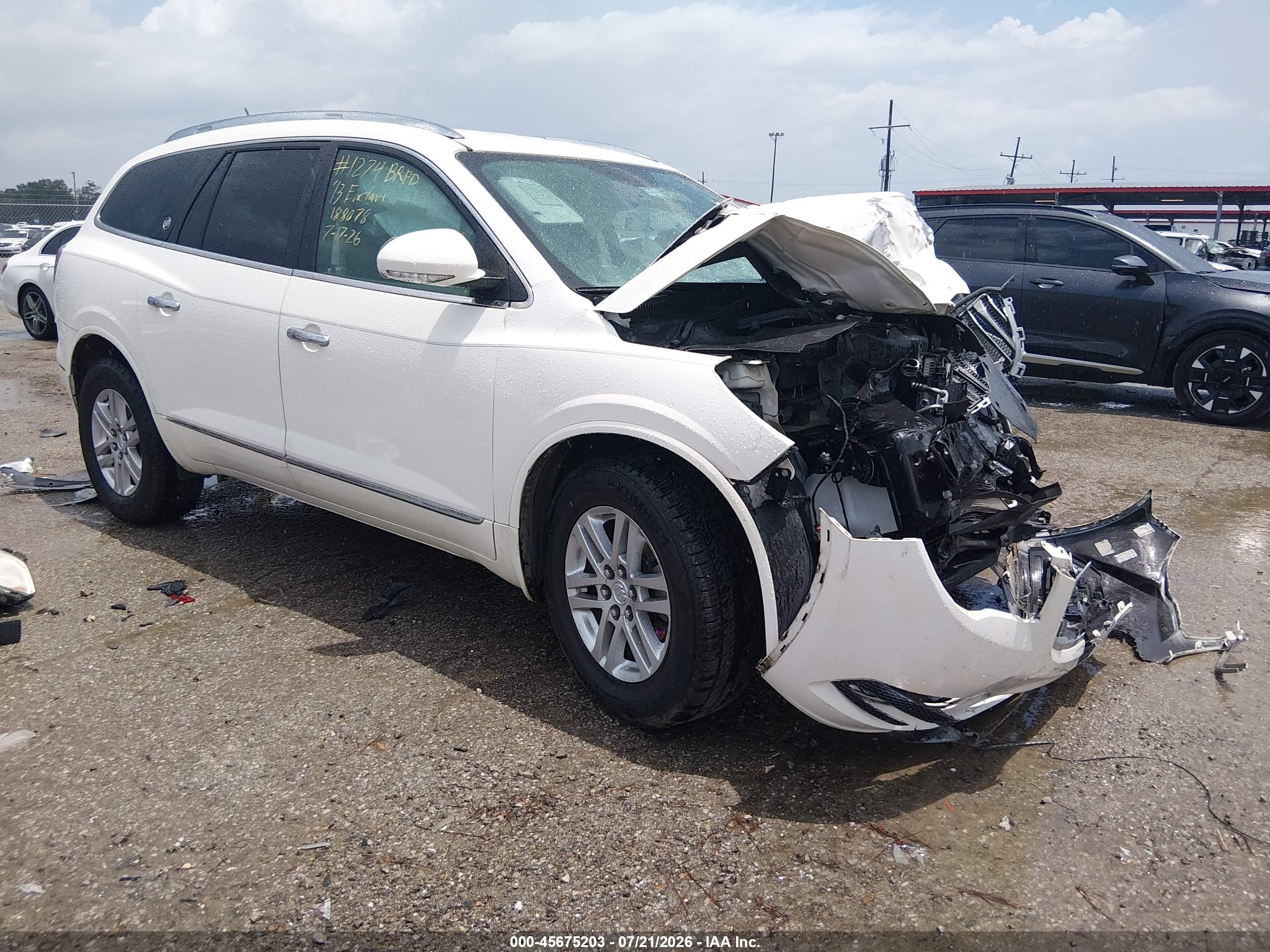 2013 Buick Enclave Convenience White vin: 5GAKRBKD4DJ188078