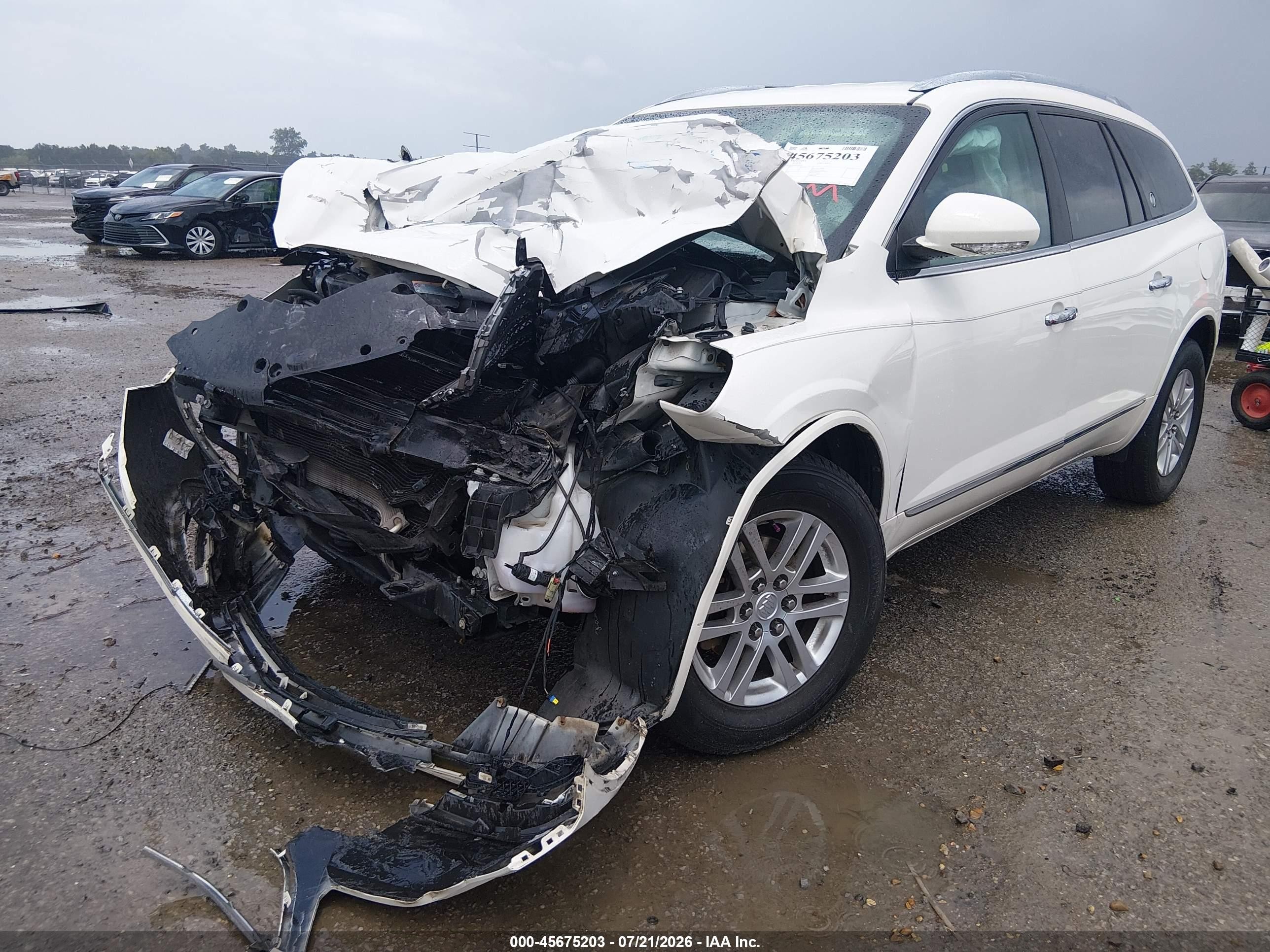 2013 Buick Enclave Convenience White vin: 5GAKRBKD4DJ188078