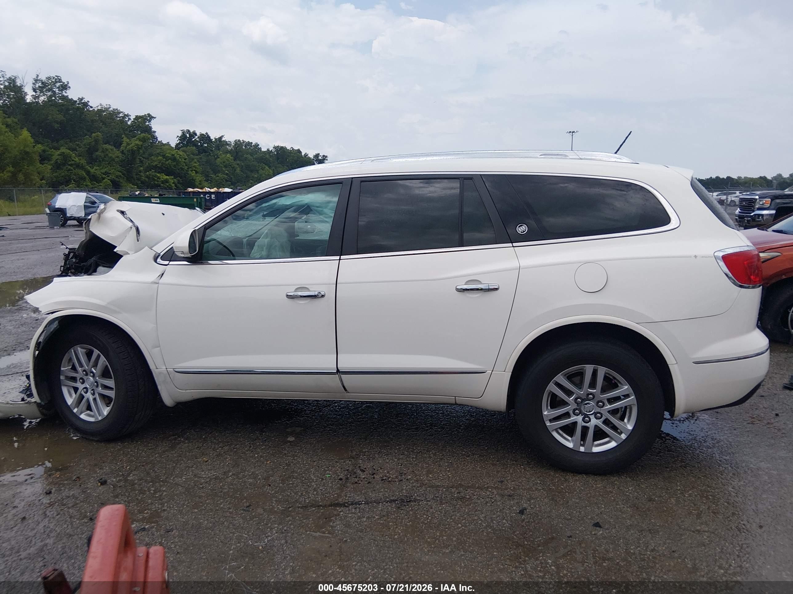 2013 Buick Enclave Convenience White vin: 5GAKRBKD4DJ188078