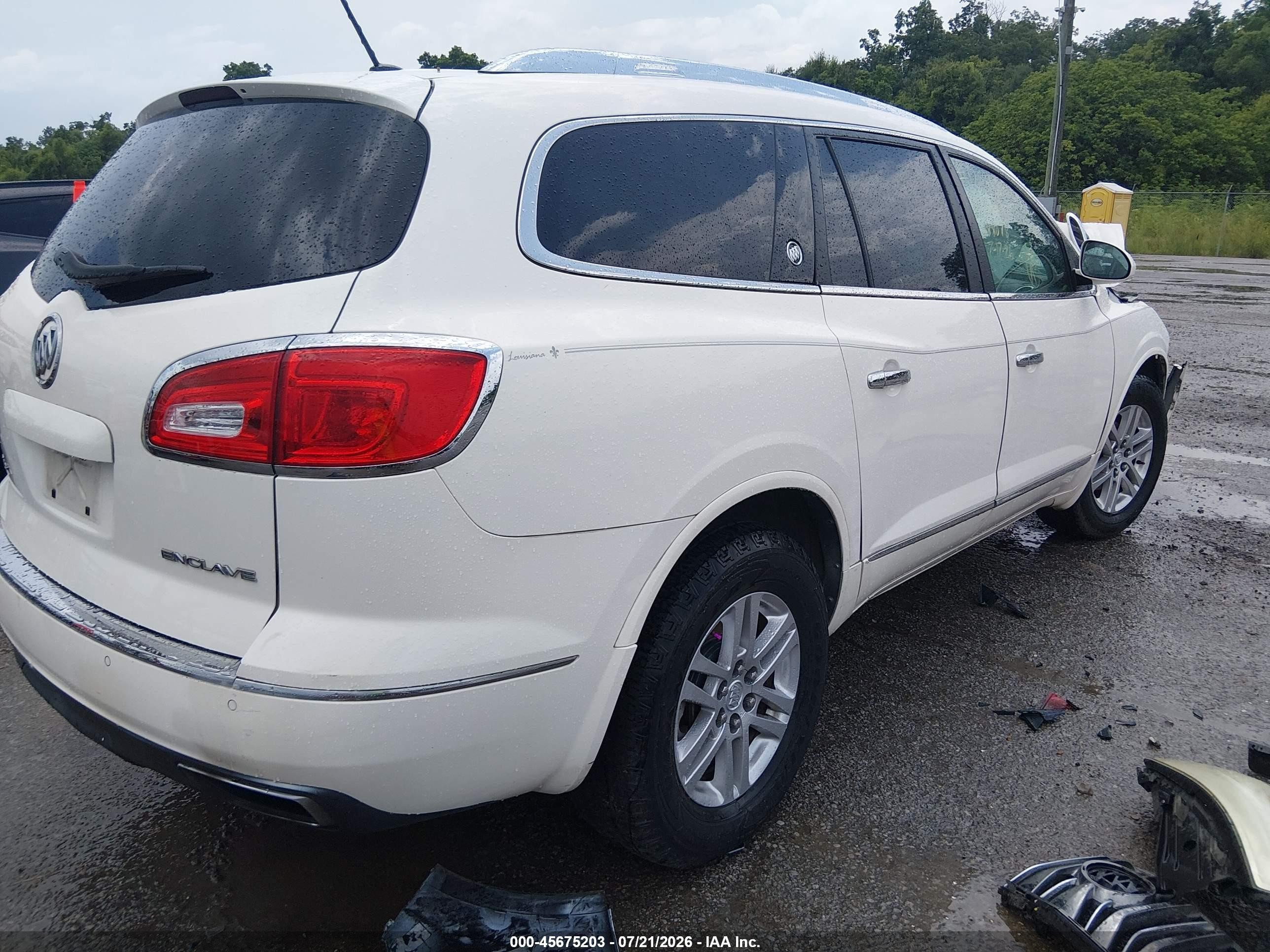 2013 Buick Enclave Convenience White vin: 5GAKRBKD4DJ188078