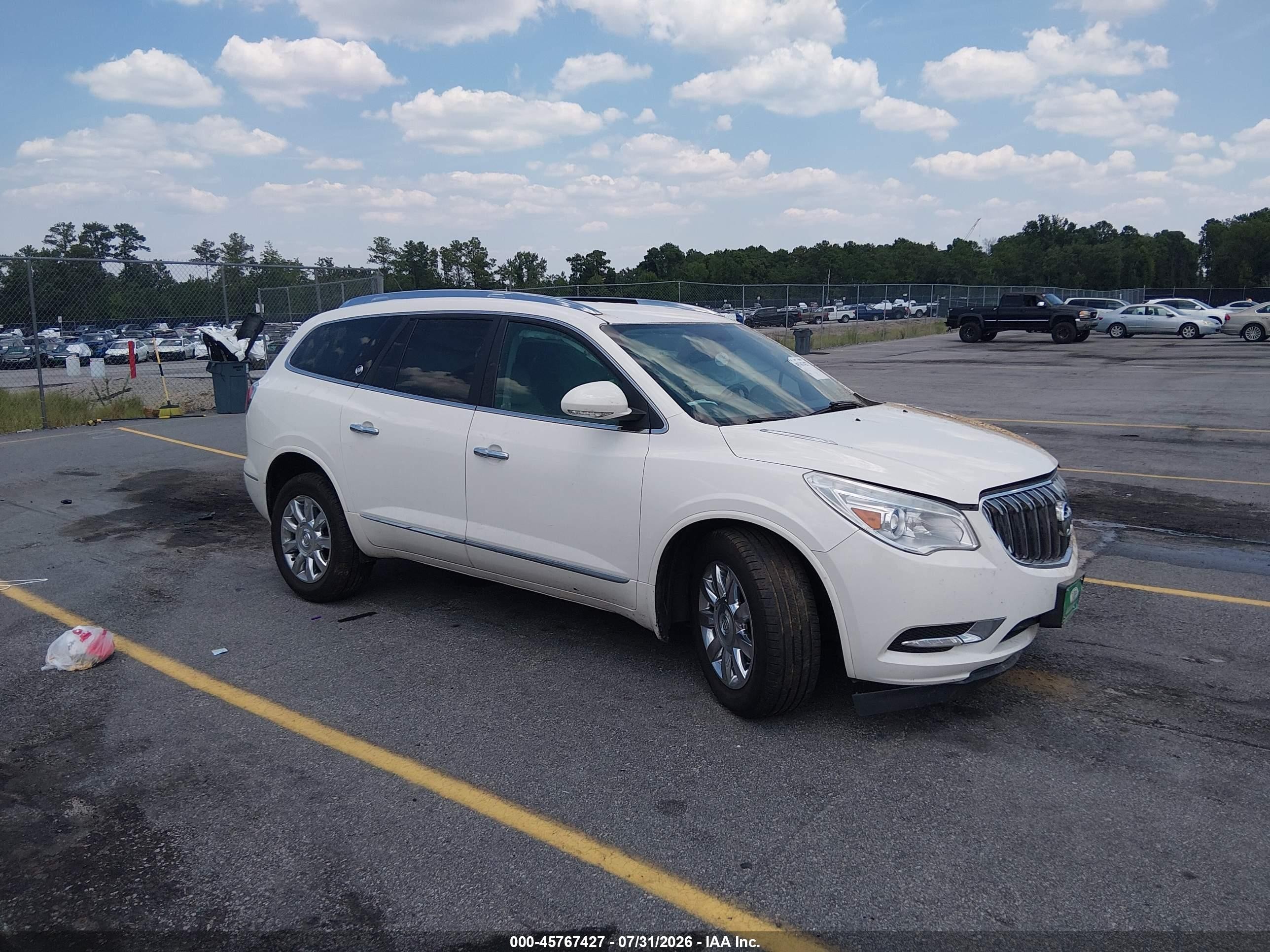 2014 Buick Enclave Leather White vin: 5GAKRBKD4EJ236616