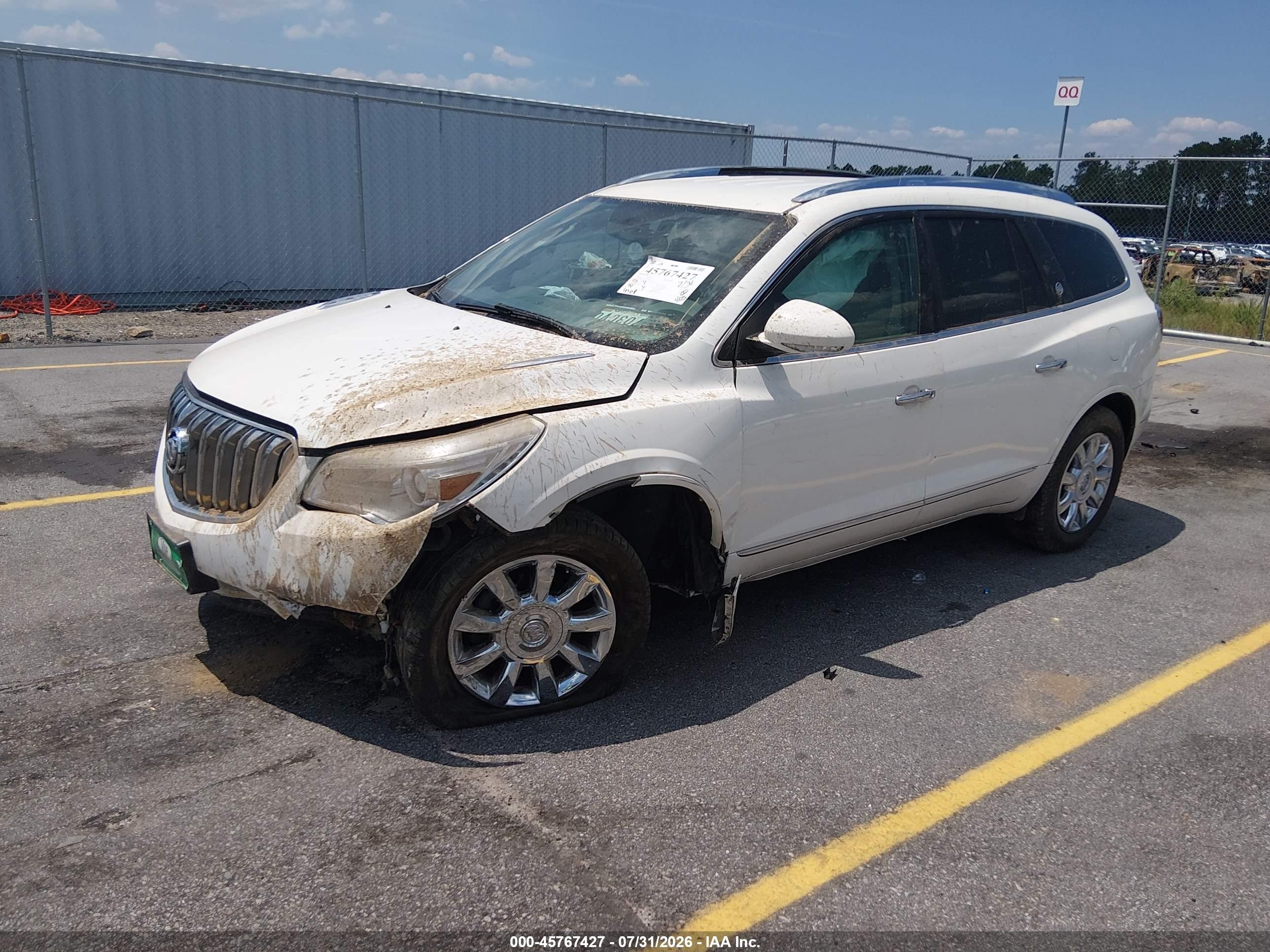 2014 Buick Enclave Leather White vin: 5GAKRBKD4EJ236616