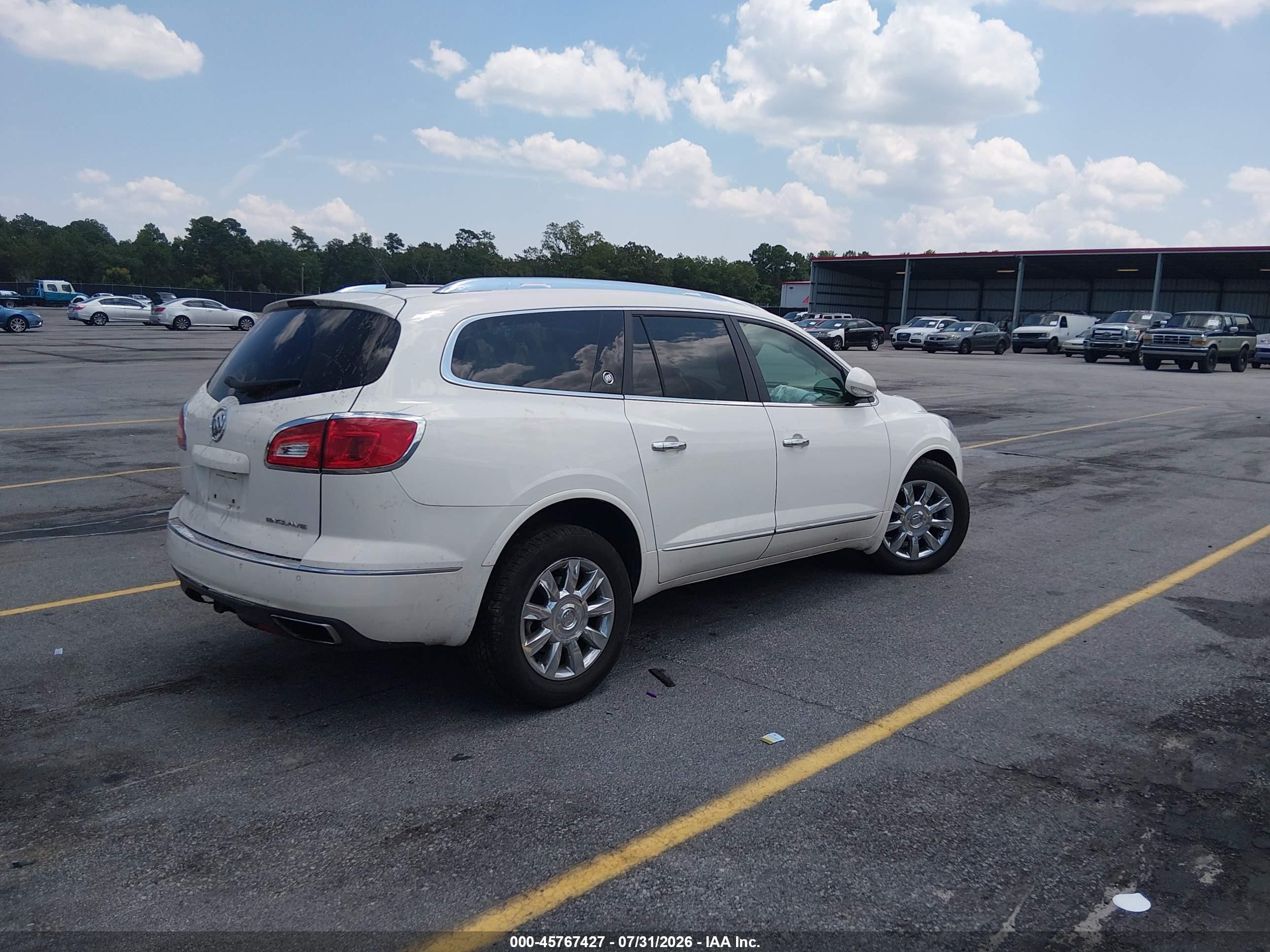 2014 Buick Enclave Leather White vin: 5GAKRBKD4EJ236616