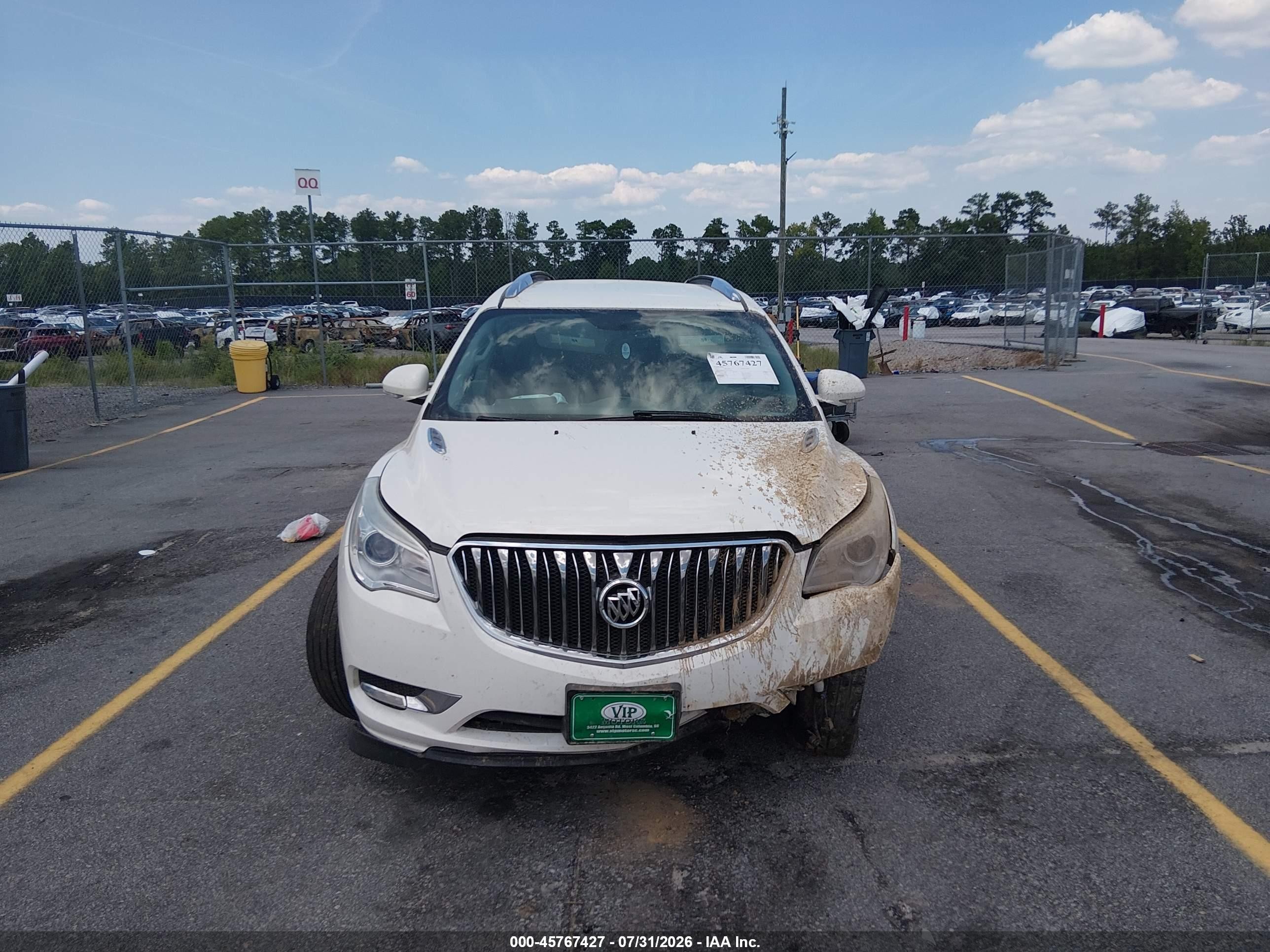 2014 Buick Enclave Leather White vin: 5GAKRBKD4EJ236616