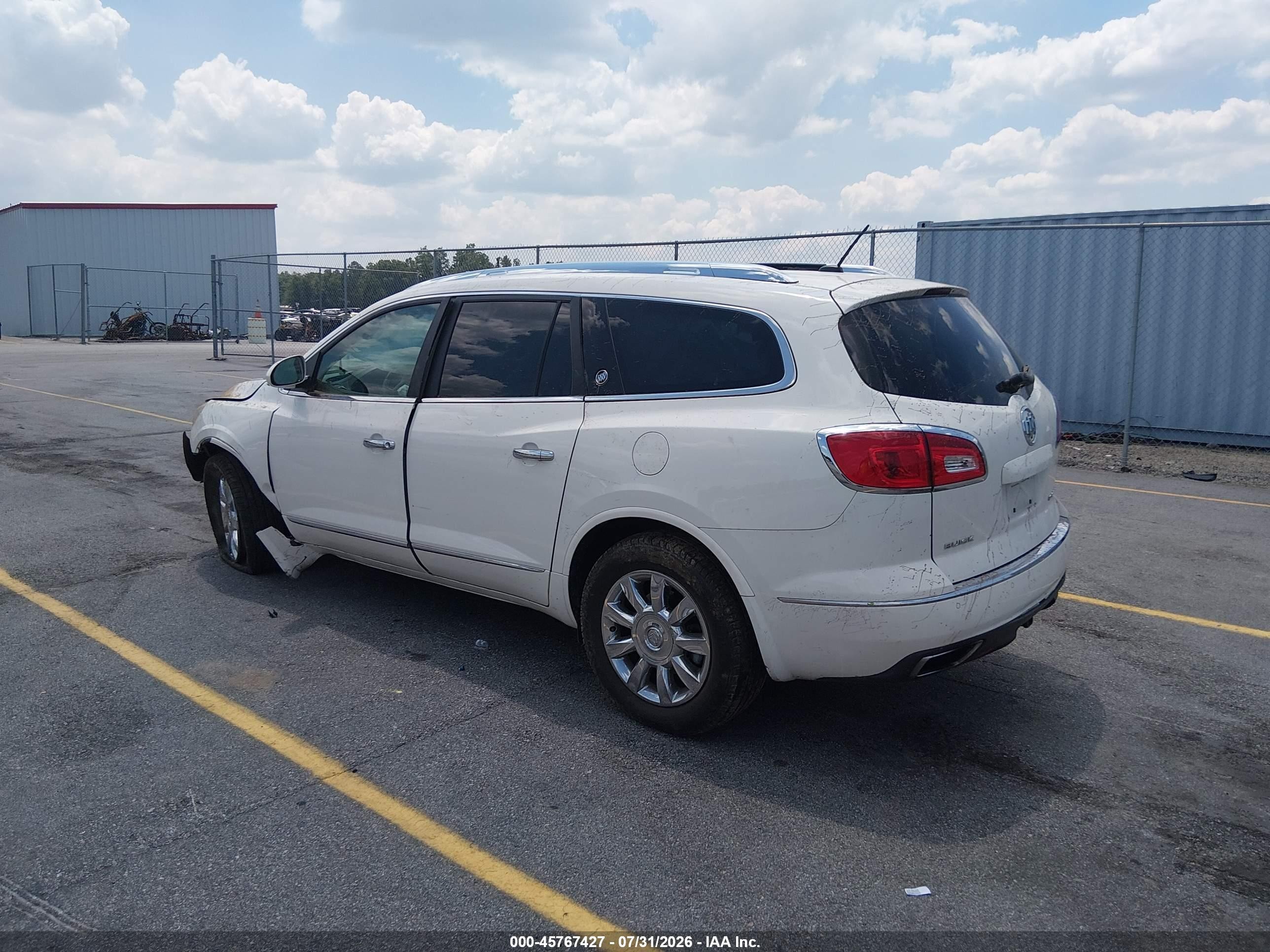 2014 Buick Enclave Leather White vin: 5GAKRBKD4EJ236616