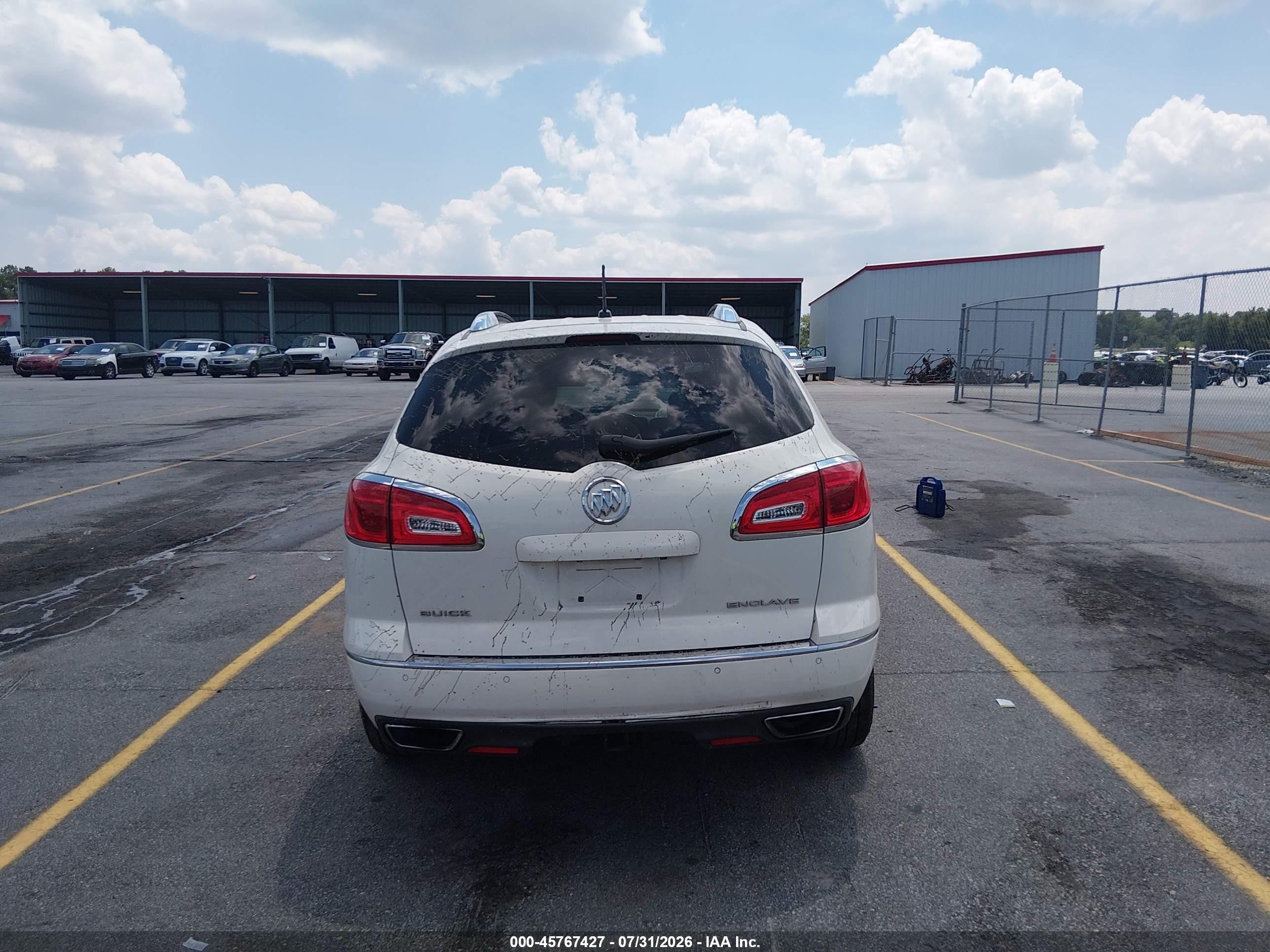 2014 Buick Enclave Leather White vin: 5GAKRBKD4EJ236616