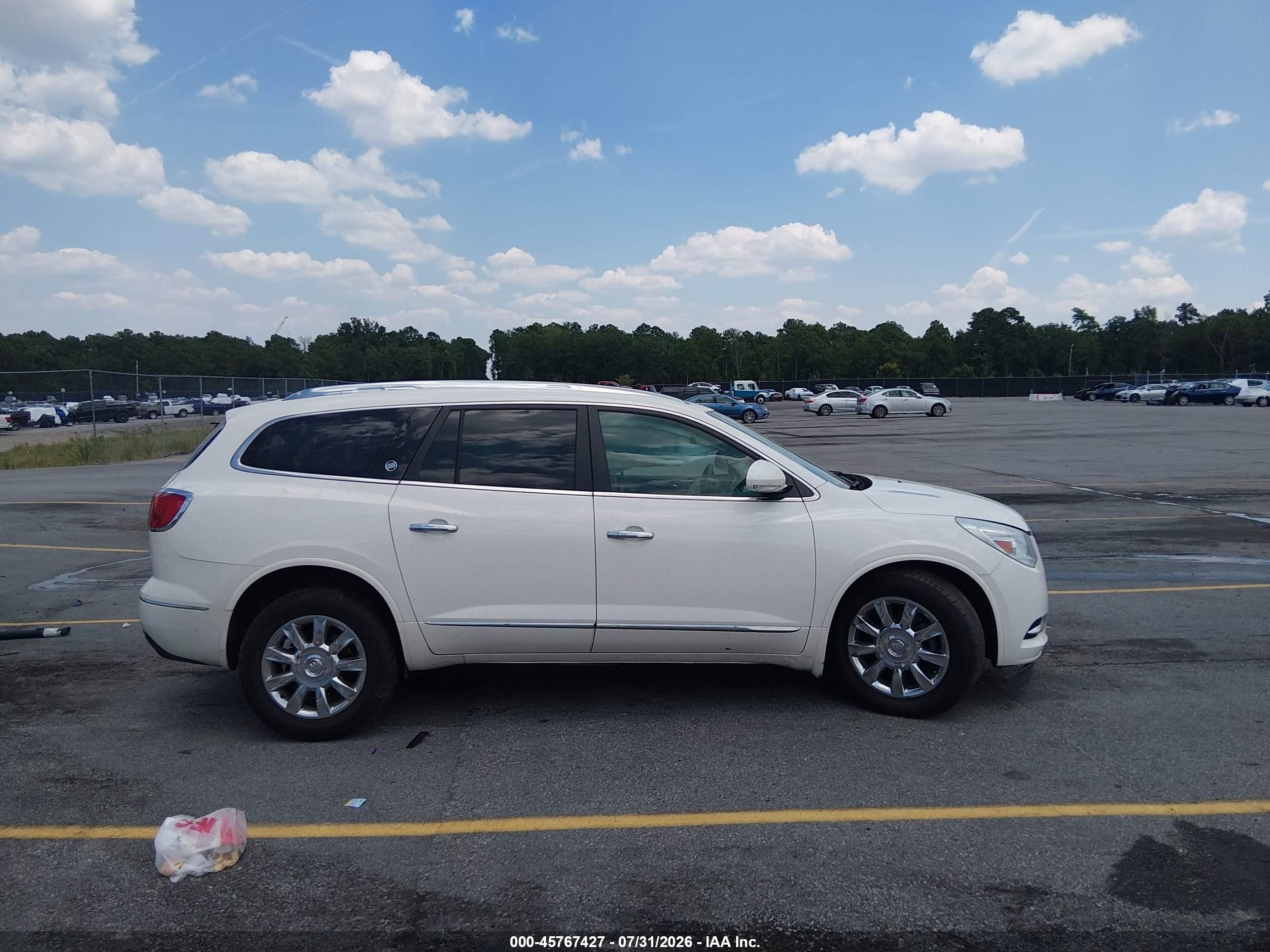 2014 Buick Enclave Leather White vin: 5GAKRBKD4EJ236616