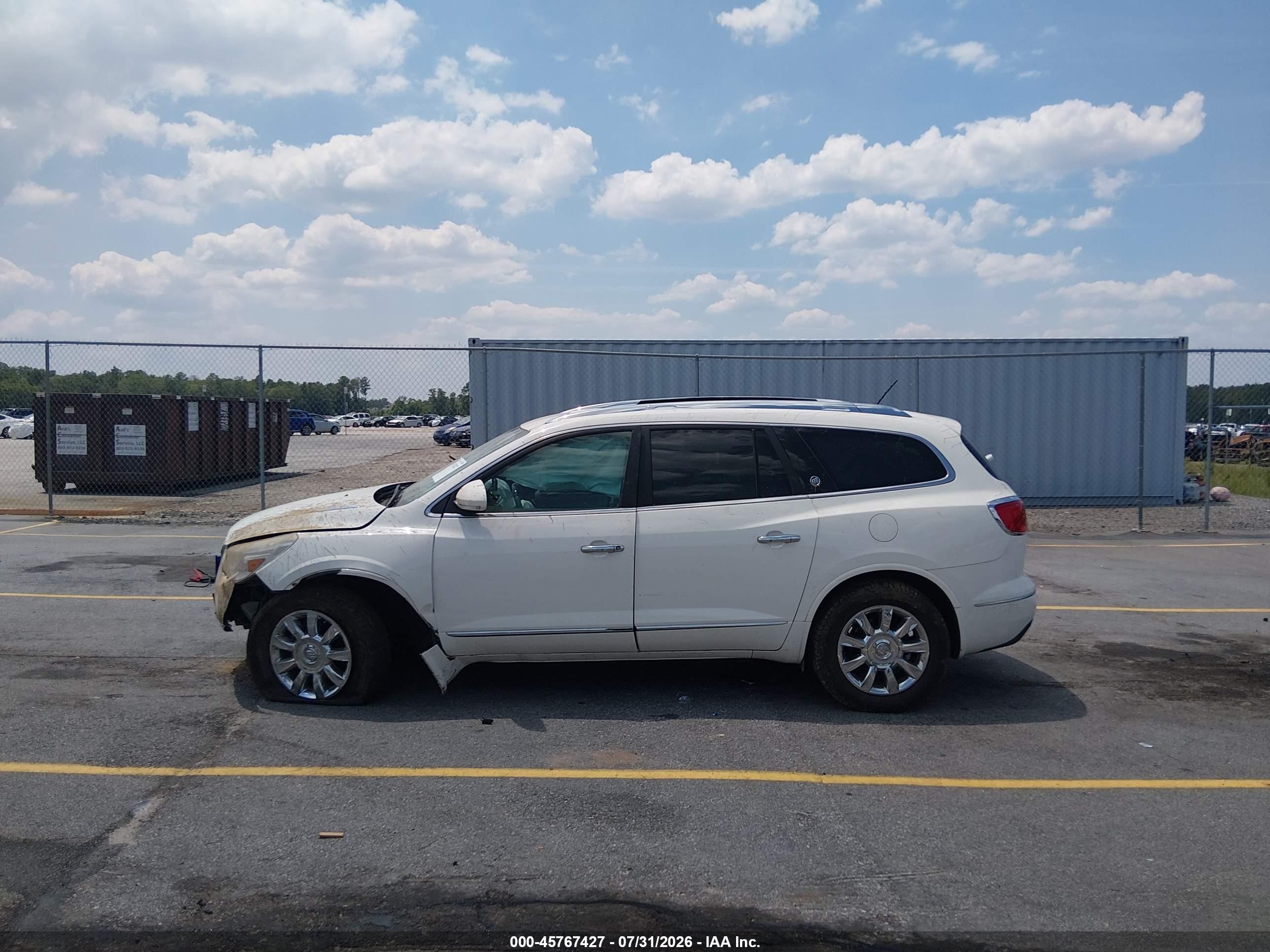 2014 Buick Enclave Leather White vin: 5GAKRBKD4EJ236616