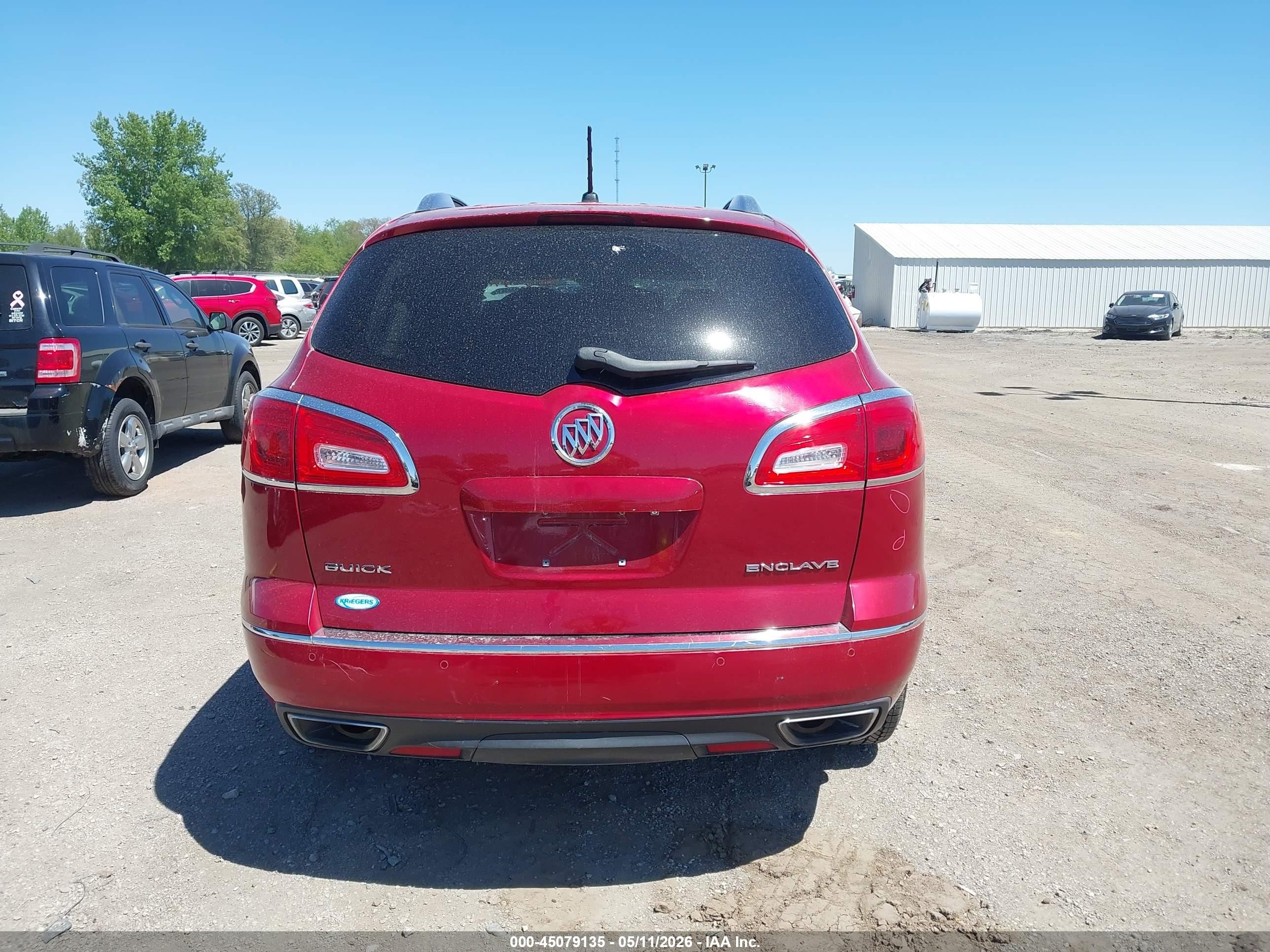 2014 Buick Enclave Leather Red vin: 5GAKRBKD4EJ282267