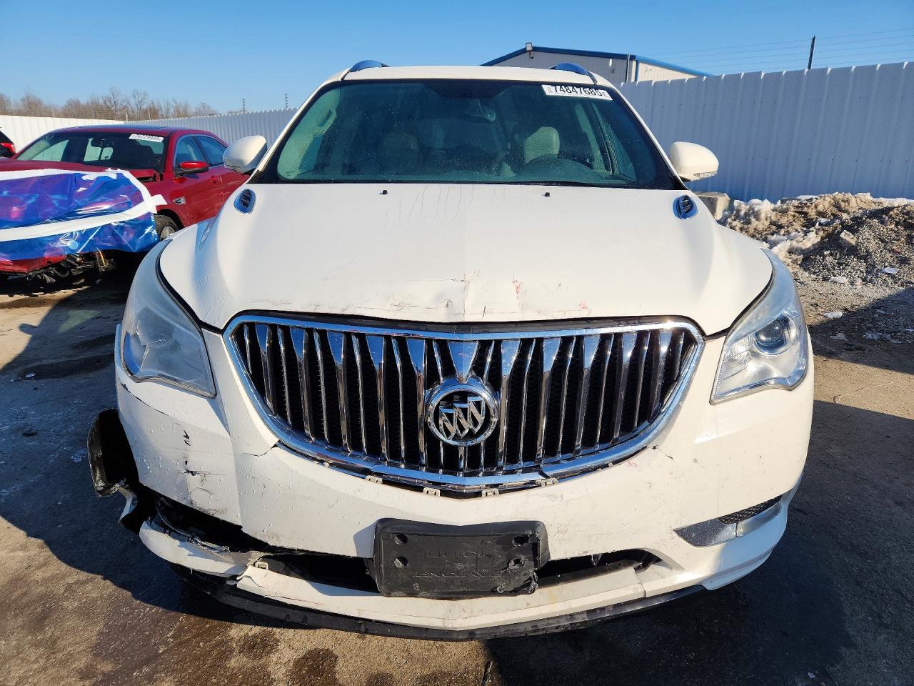 2014 Buick Enclave White vin: 5GAKRBKD4EJ289378