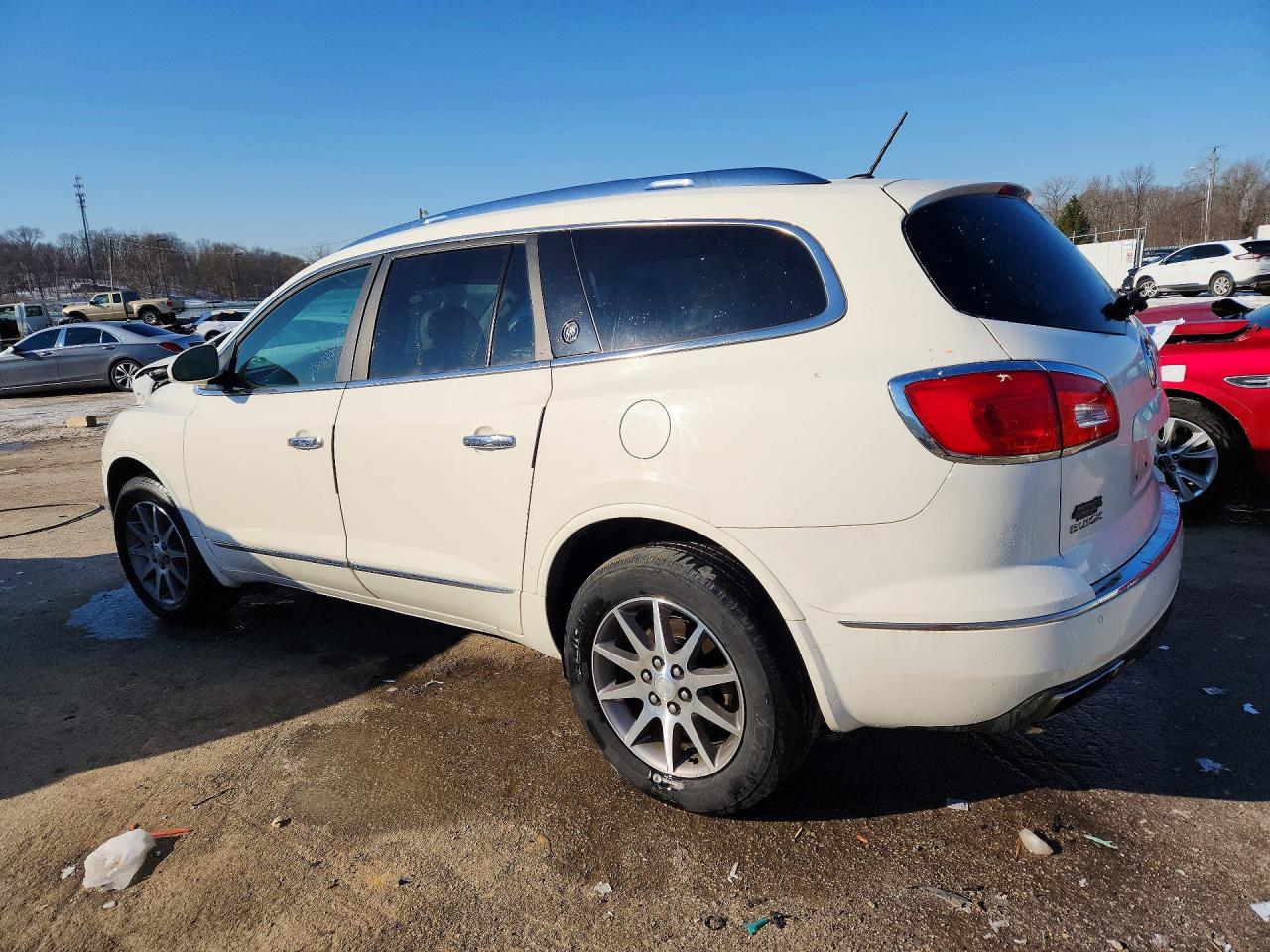 2014 Buick Enclave White vin: 5GAKRBKD4EJ289378