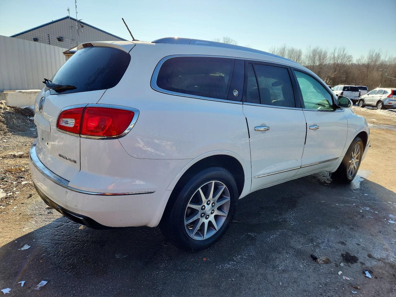 2014 Buick Enclave White vin: 5GAKRBKD4EJ289378